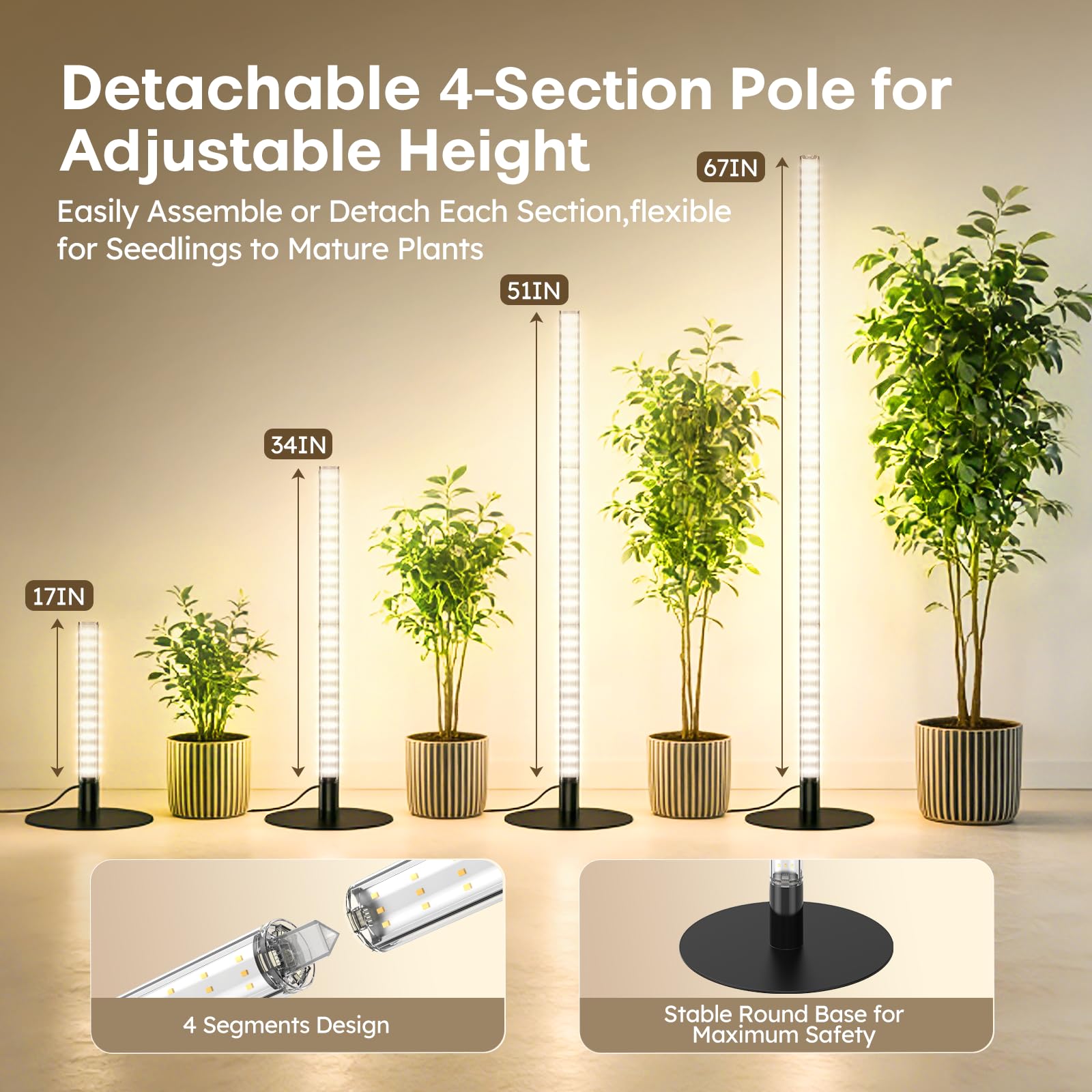 Mroace 360° Grow Lights for Indoor Plants