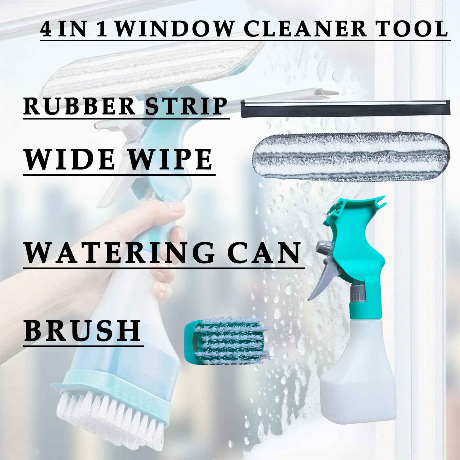 Mroace 4 in 1 Window Cleaner Tool Kit