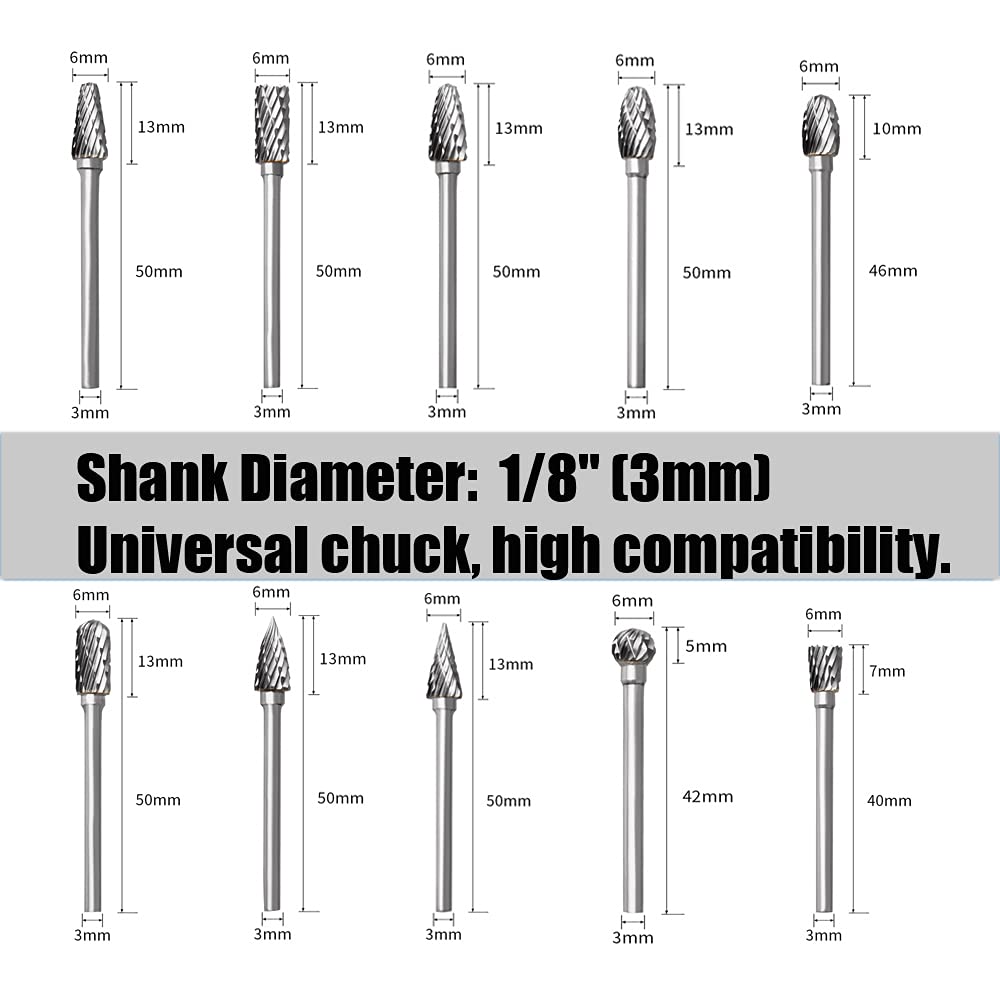 Mroace Carbide Rotary Burr Set