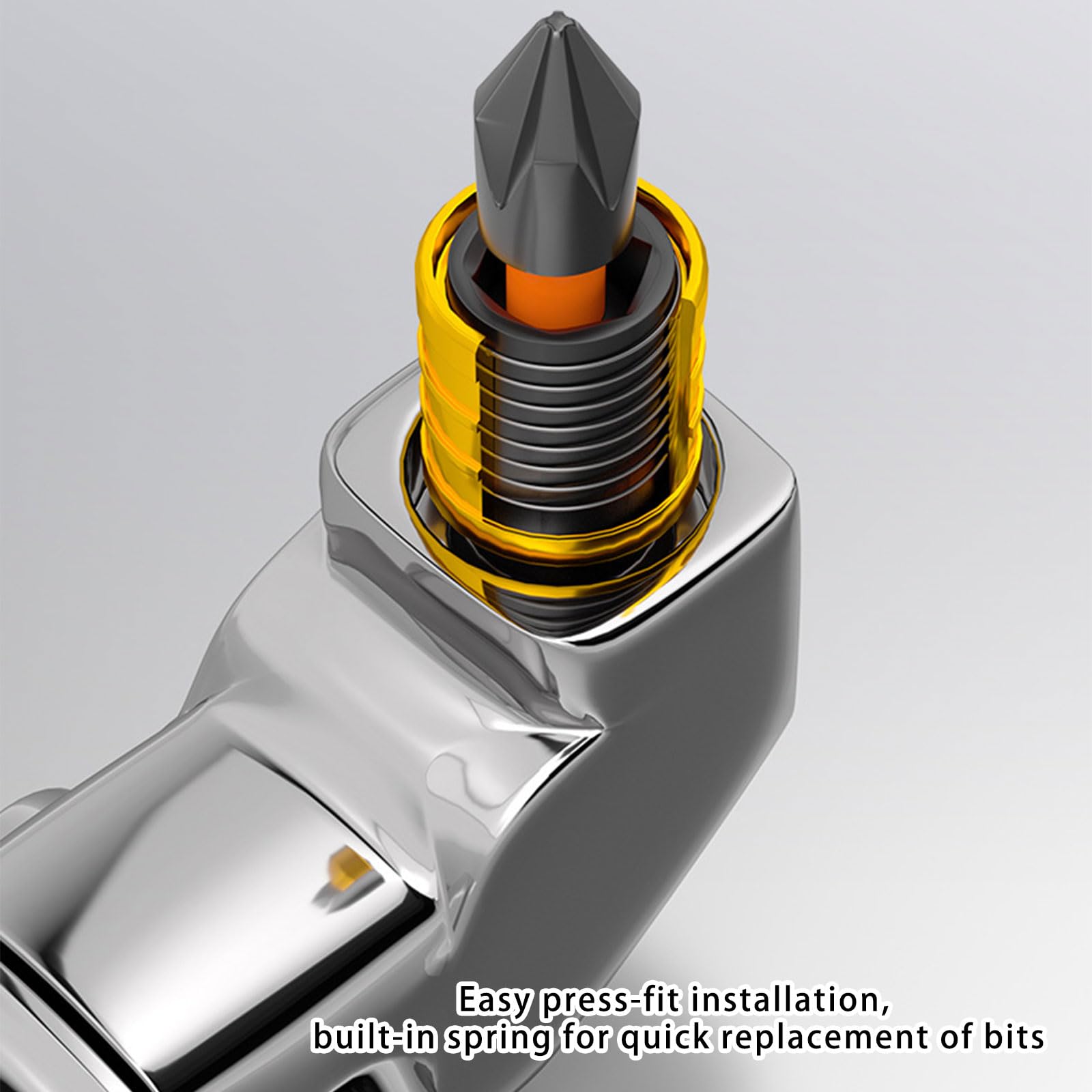 Mroace Durable Alloy Steel Right Angle Drill Adapter