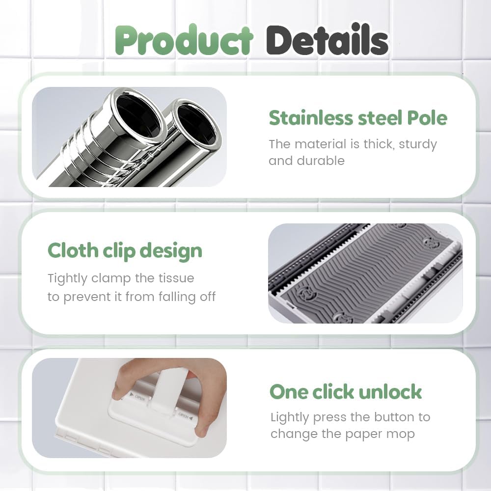 Mroace No Wash Clip Mops  kit