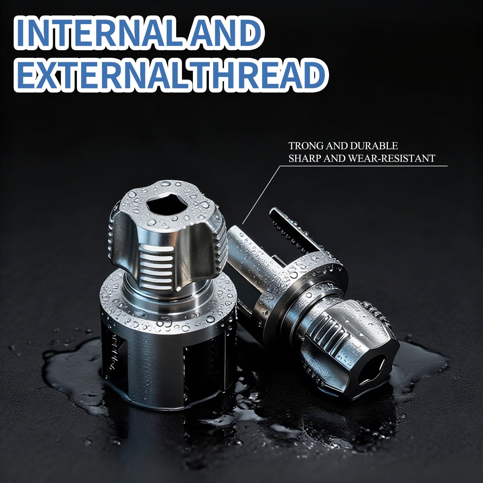 Mroace 2-in-1 Internal & External Pipe Threader Tool Set