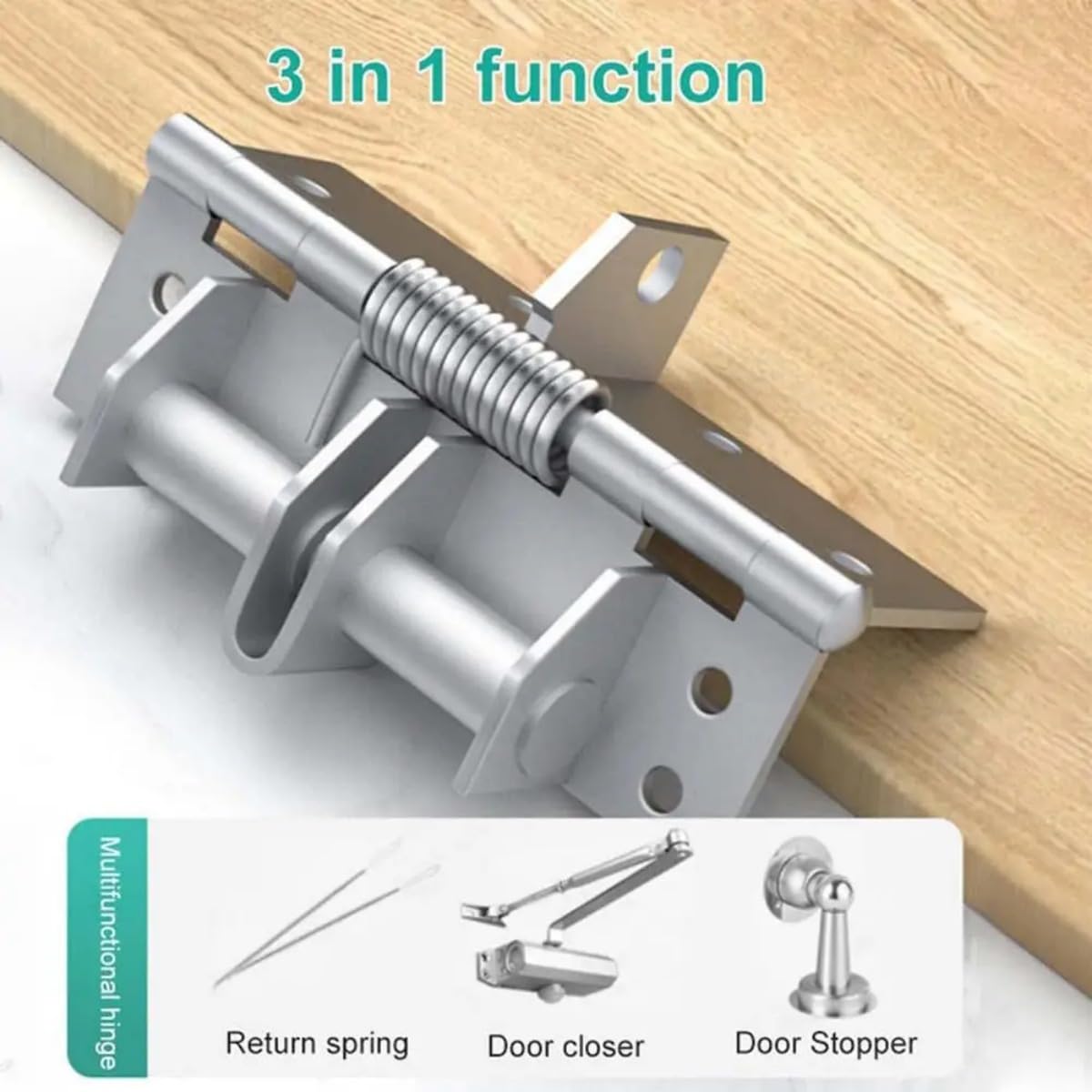 Mroace Automatic Self-Closing Door Hinges Kit