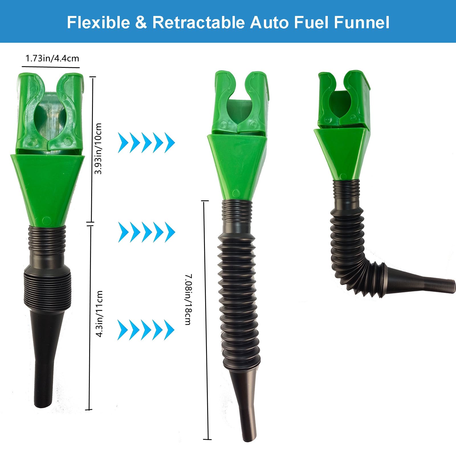 Mroace Car Flexible Draining Tool Snap Funnel