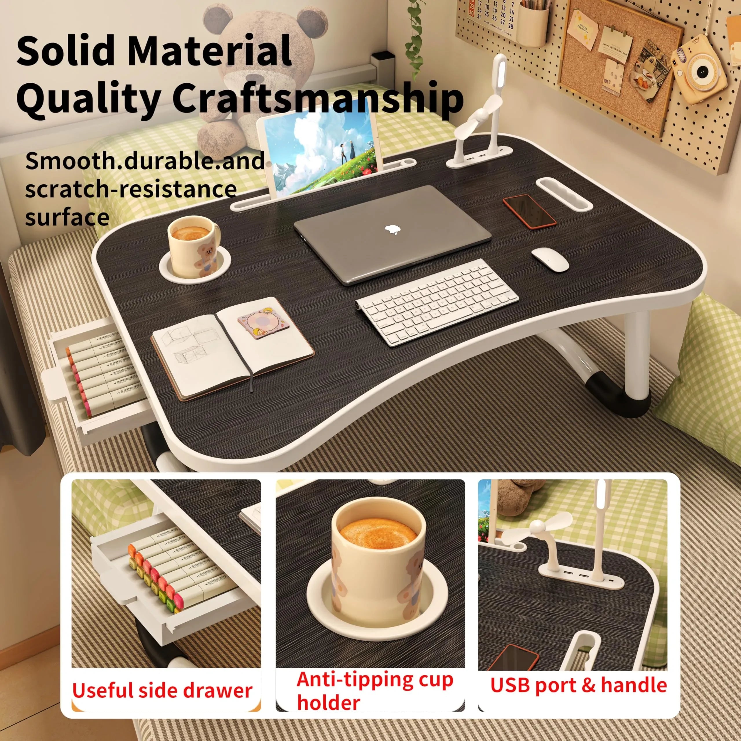 Mroace Foldable Portable Laptop Stand Lap Desk - MROACE