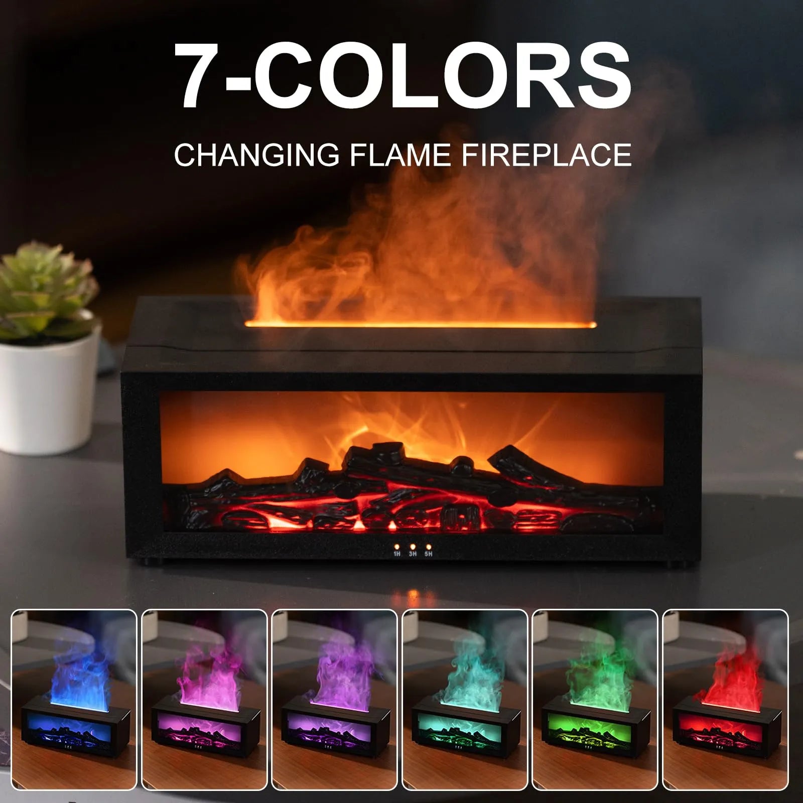 Mroace Fireplace Ultrasonic Aroma Diffuser Humidifier