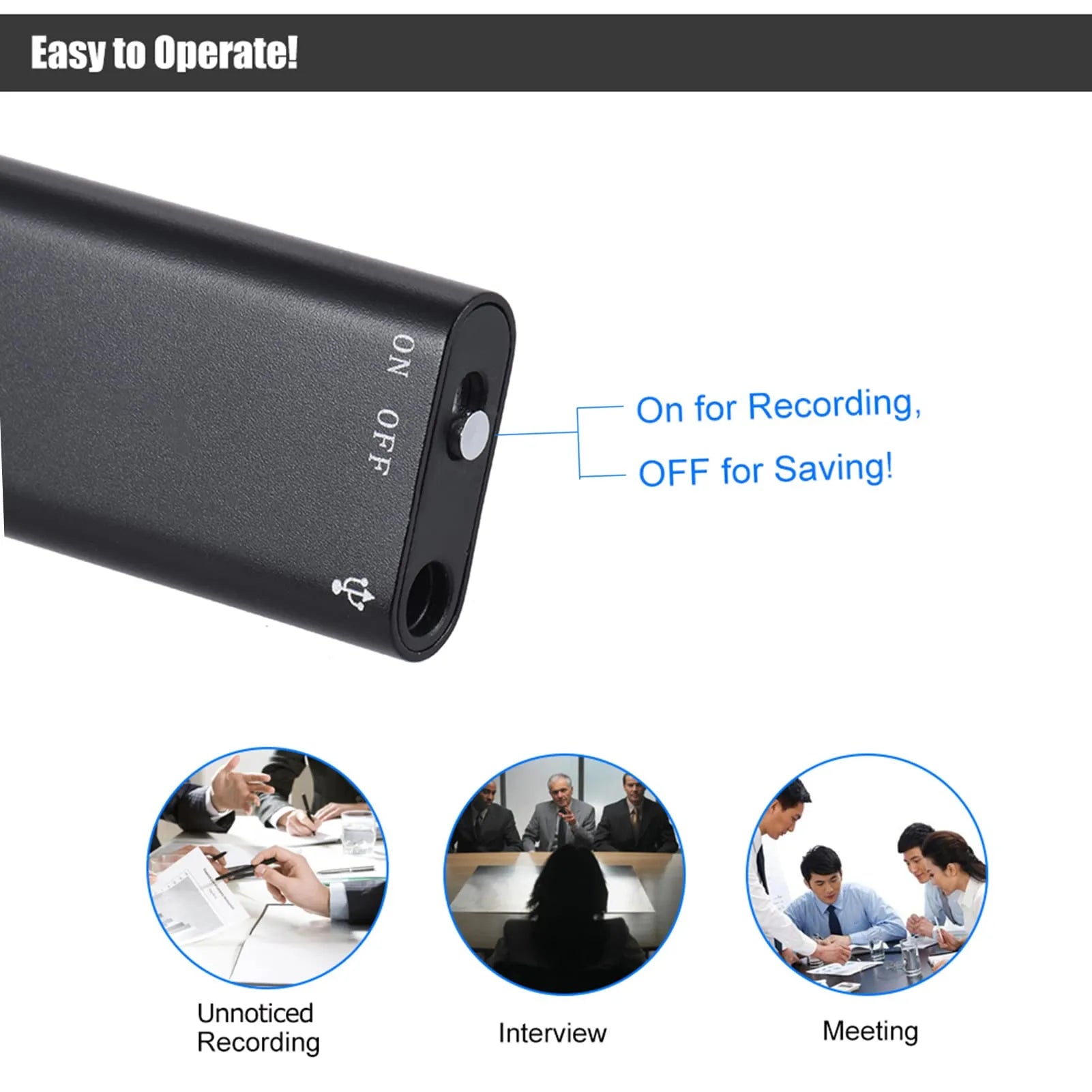 Mroace Portable Mini USB Digital Voice Recorder