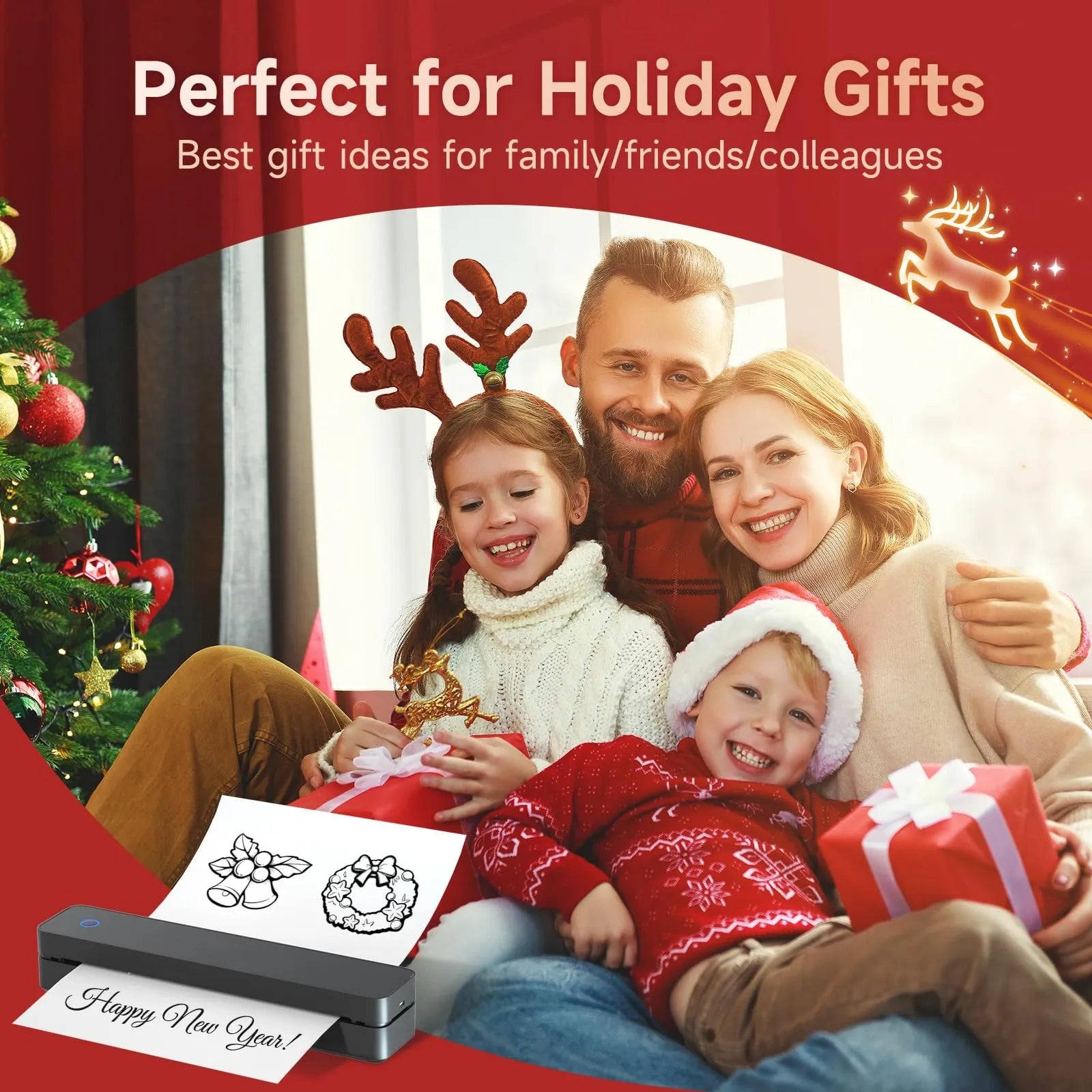 Mroace Wireless Inkless Thermal Portable Printer