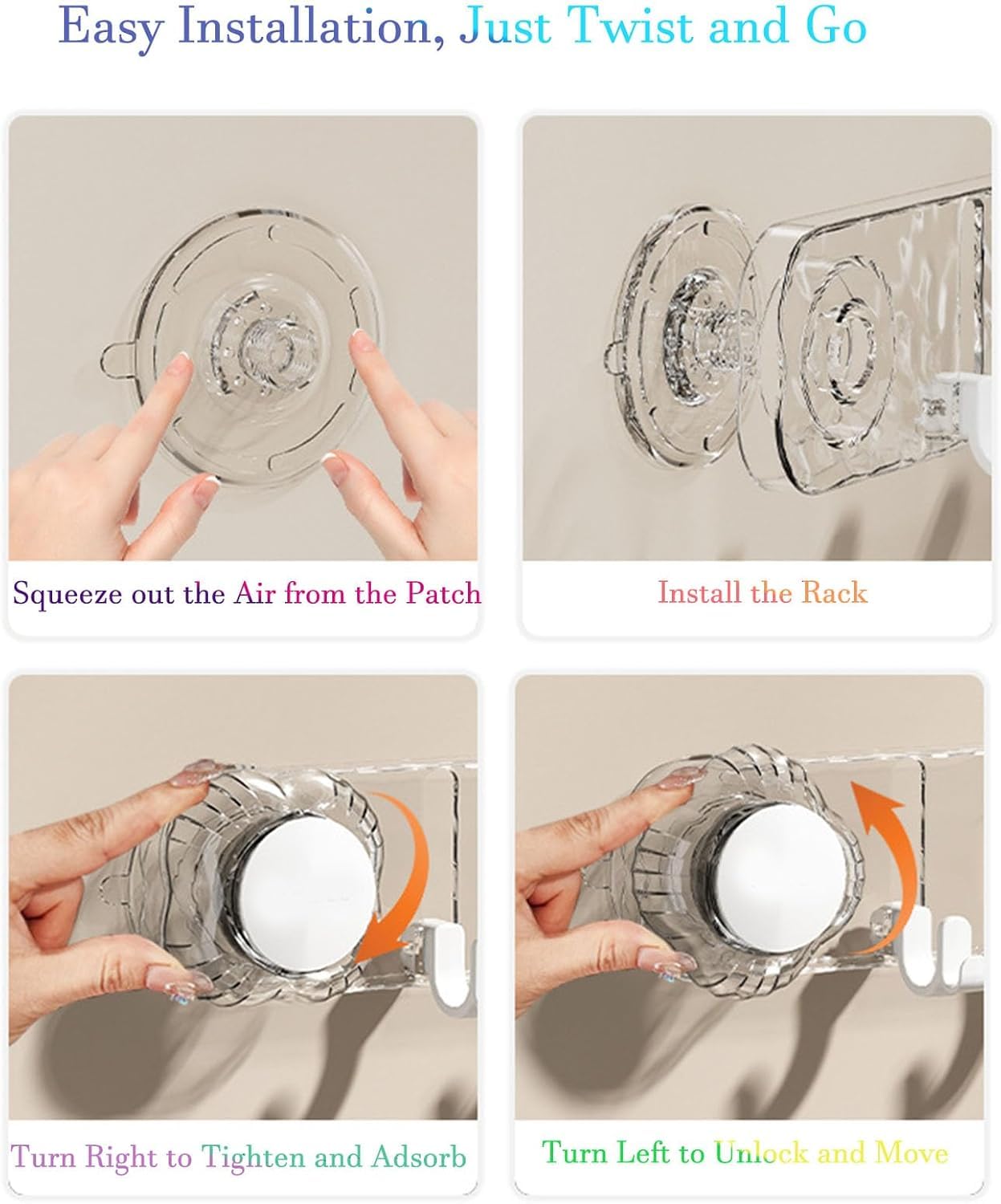 Mroace Rotating Shower Suction Cup Hook