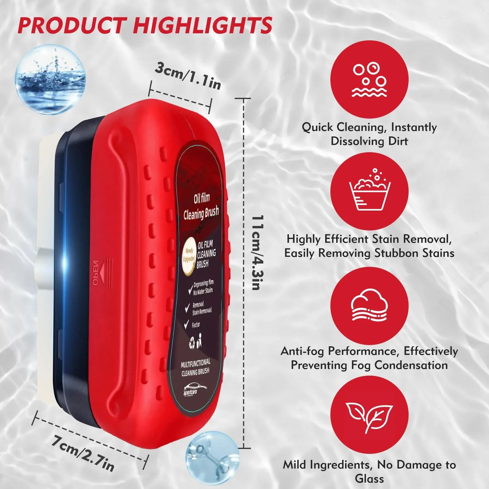 Mroace Automotive Oil Film Cleaning Brush - MROACE