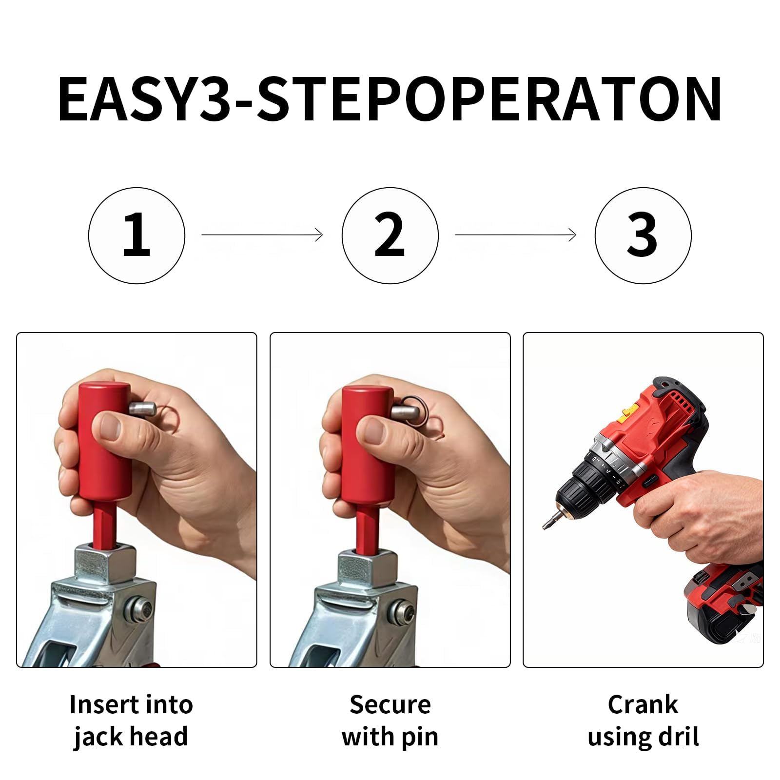 Mroace Trailer Jack Drill Adapter