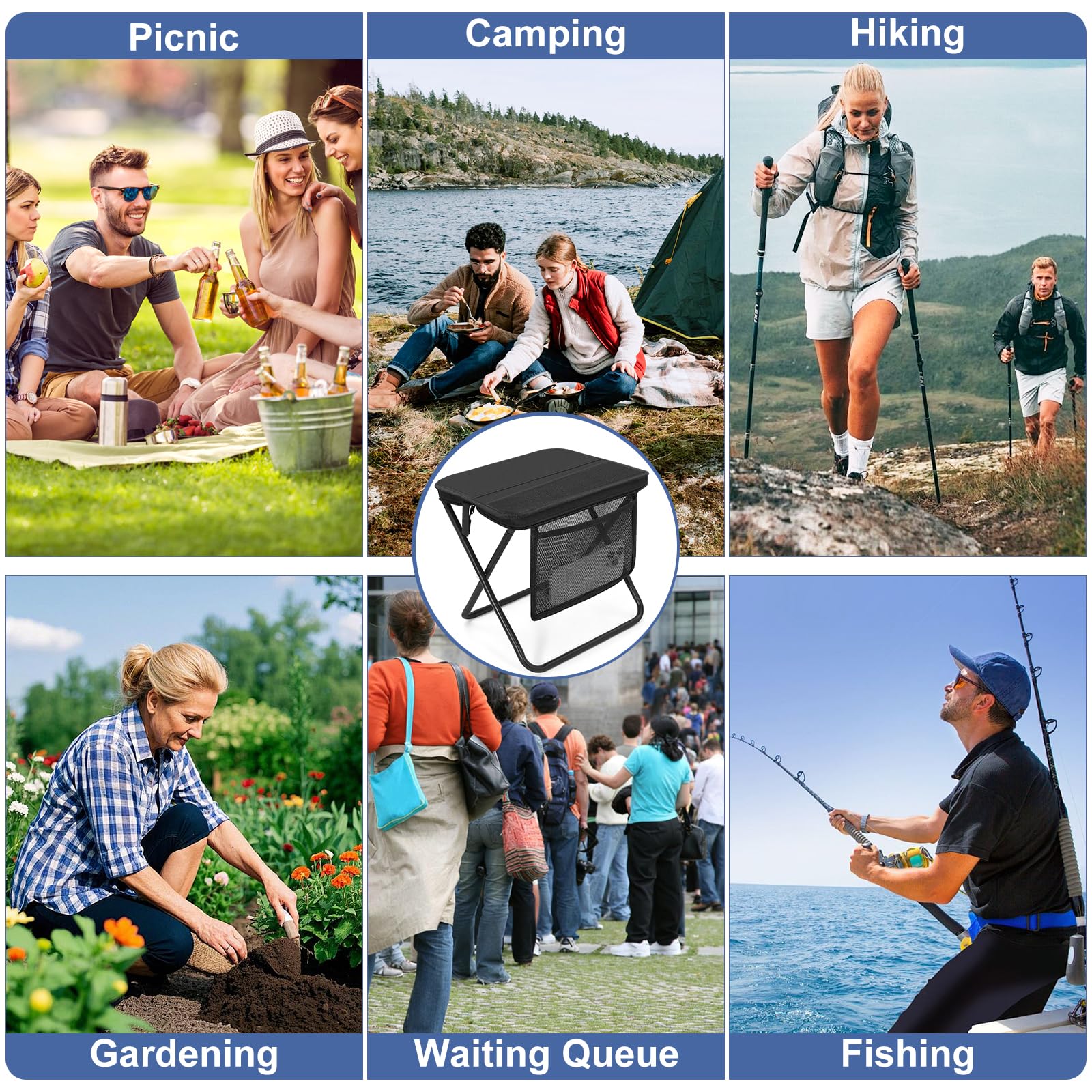 Mroace Portable Folding Camp Stool