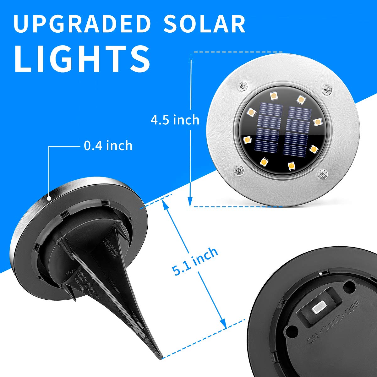 Mroace Waterproof Solar Landscape Lights