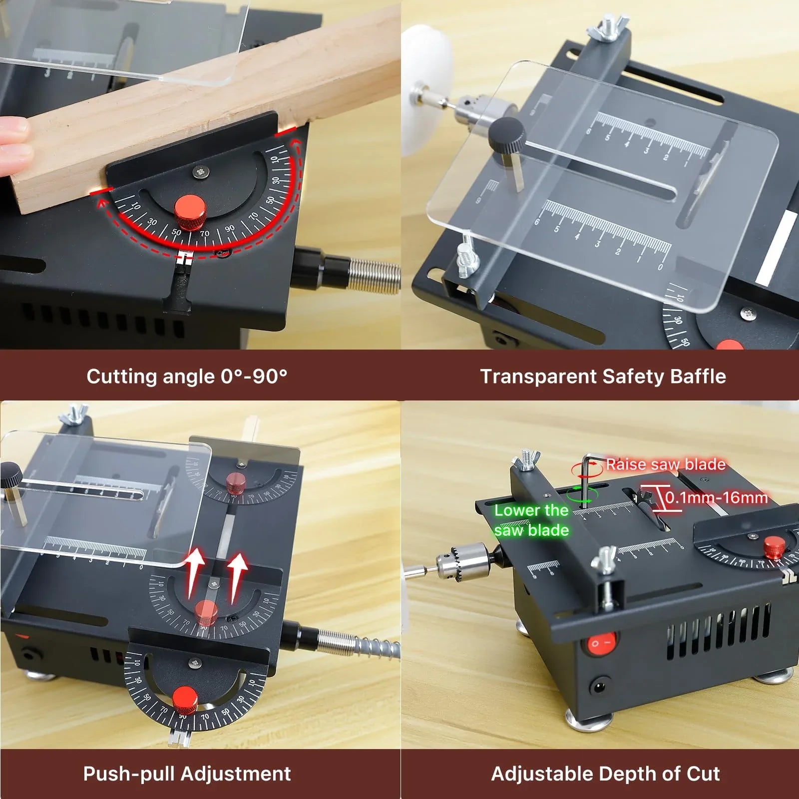 Mroace Mini Multi-Functional Table Saw - MROACE