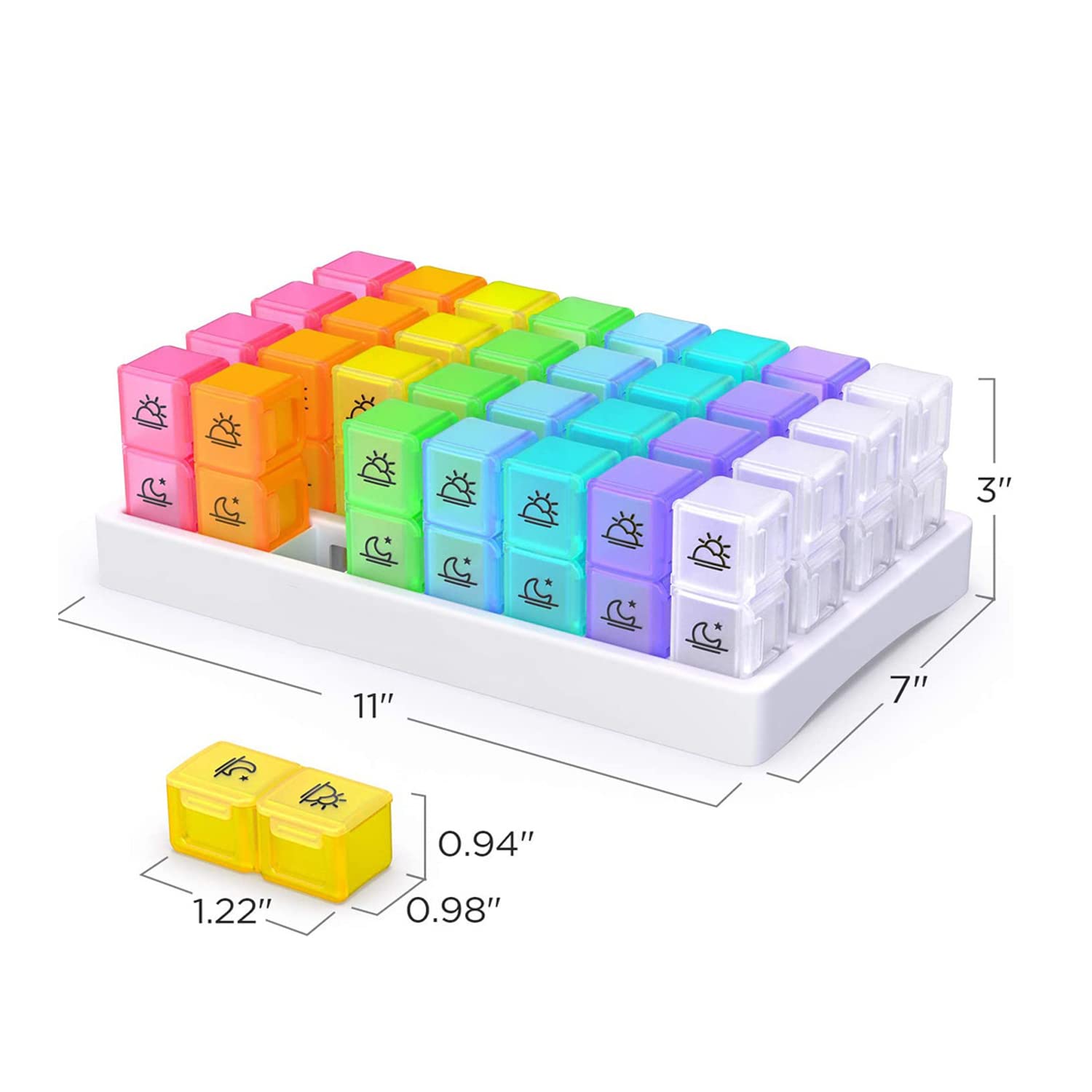 Mroace Monthly Pill Organizer