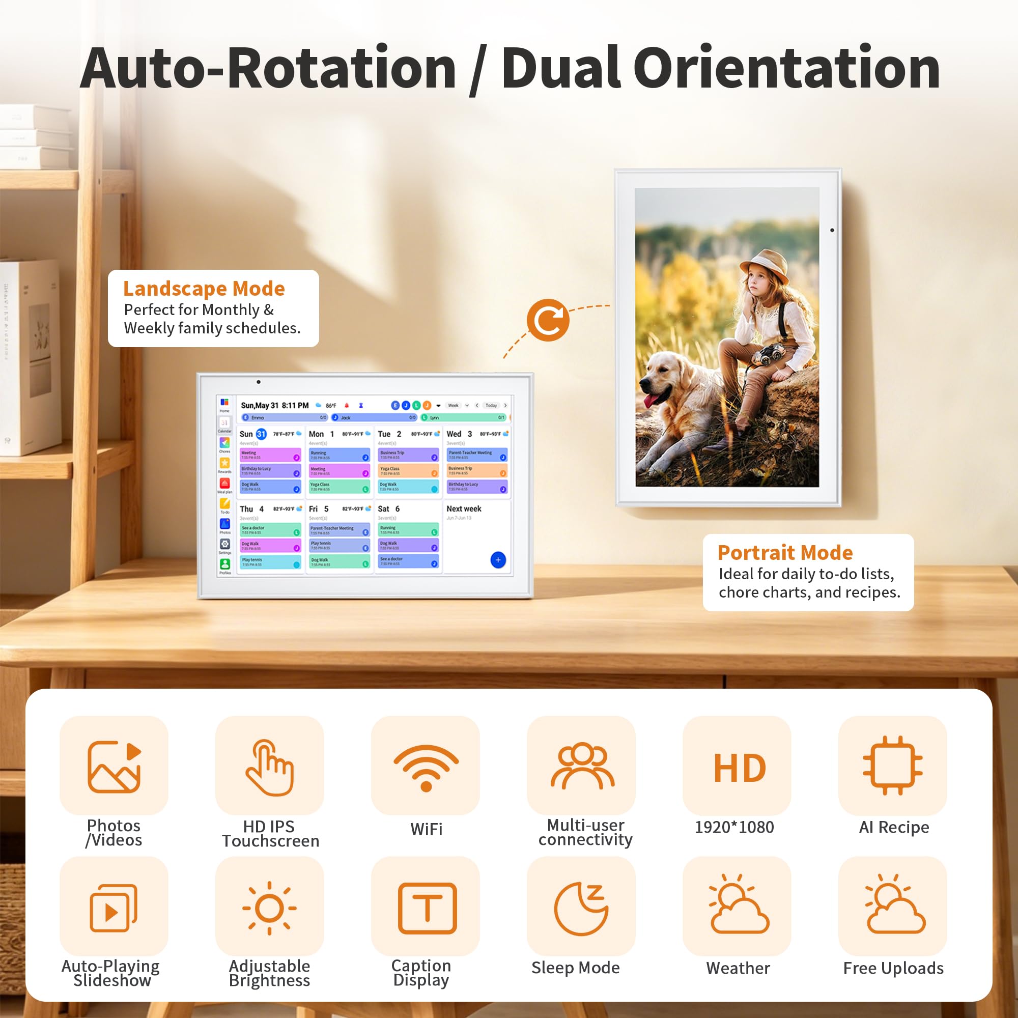 Mroace Smart Touchscreen Family Calendar Planner