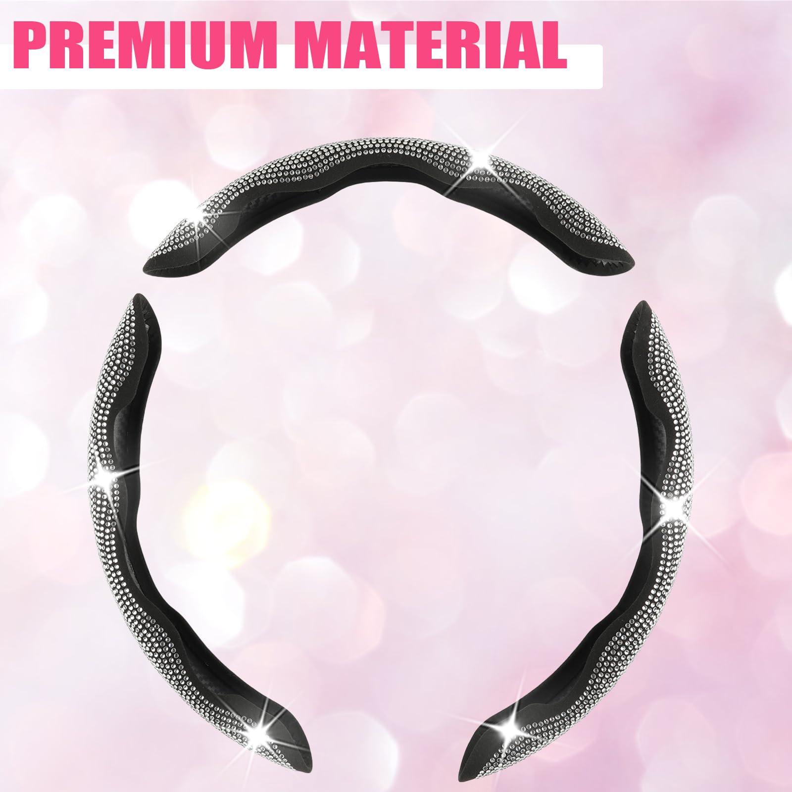 Mroace Diamond Bling Car Steering Wheel Cover