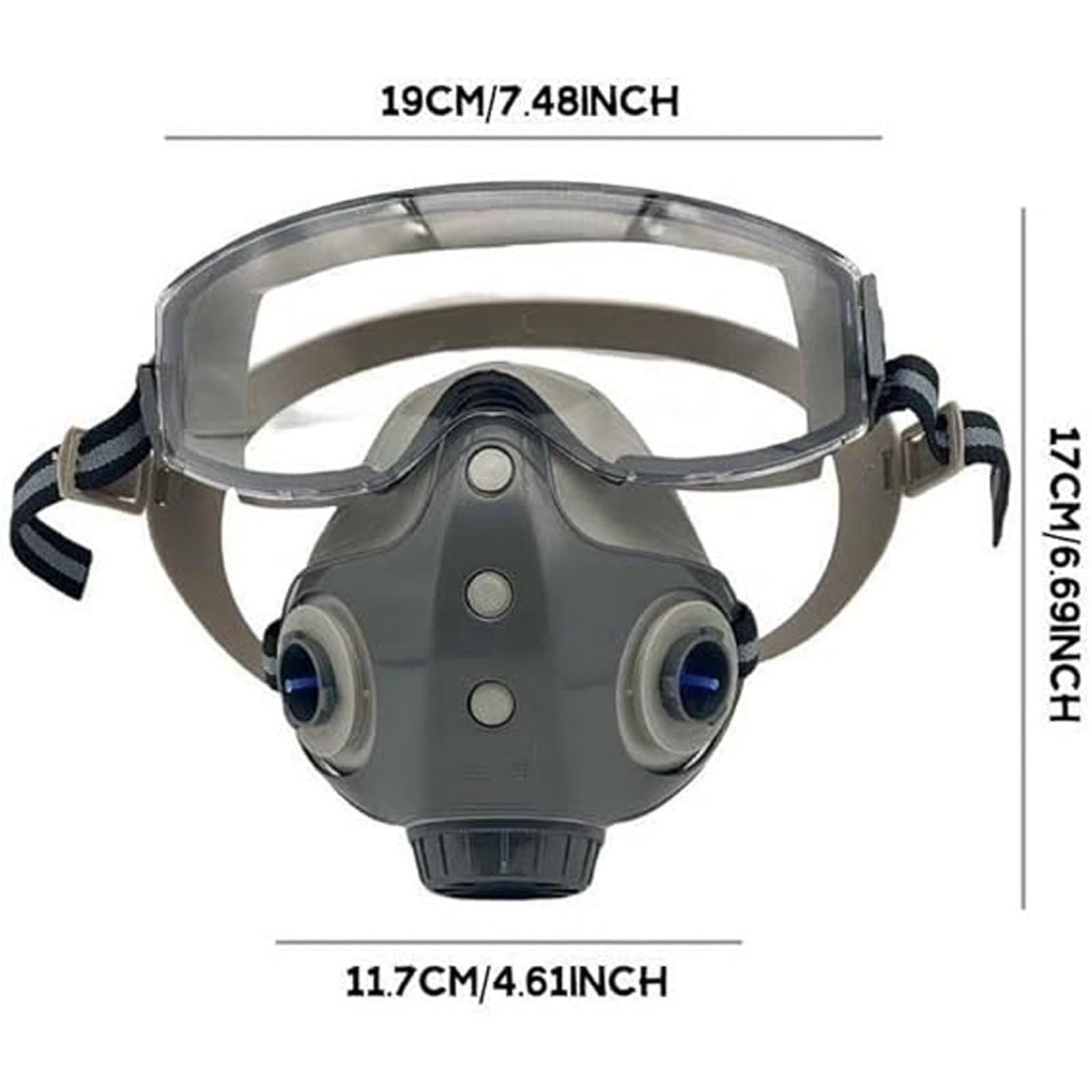 Mroace Dust-Proof Integrated Respirator Mask – Adjustable Comfortable Full-Face with Filters