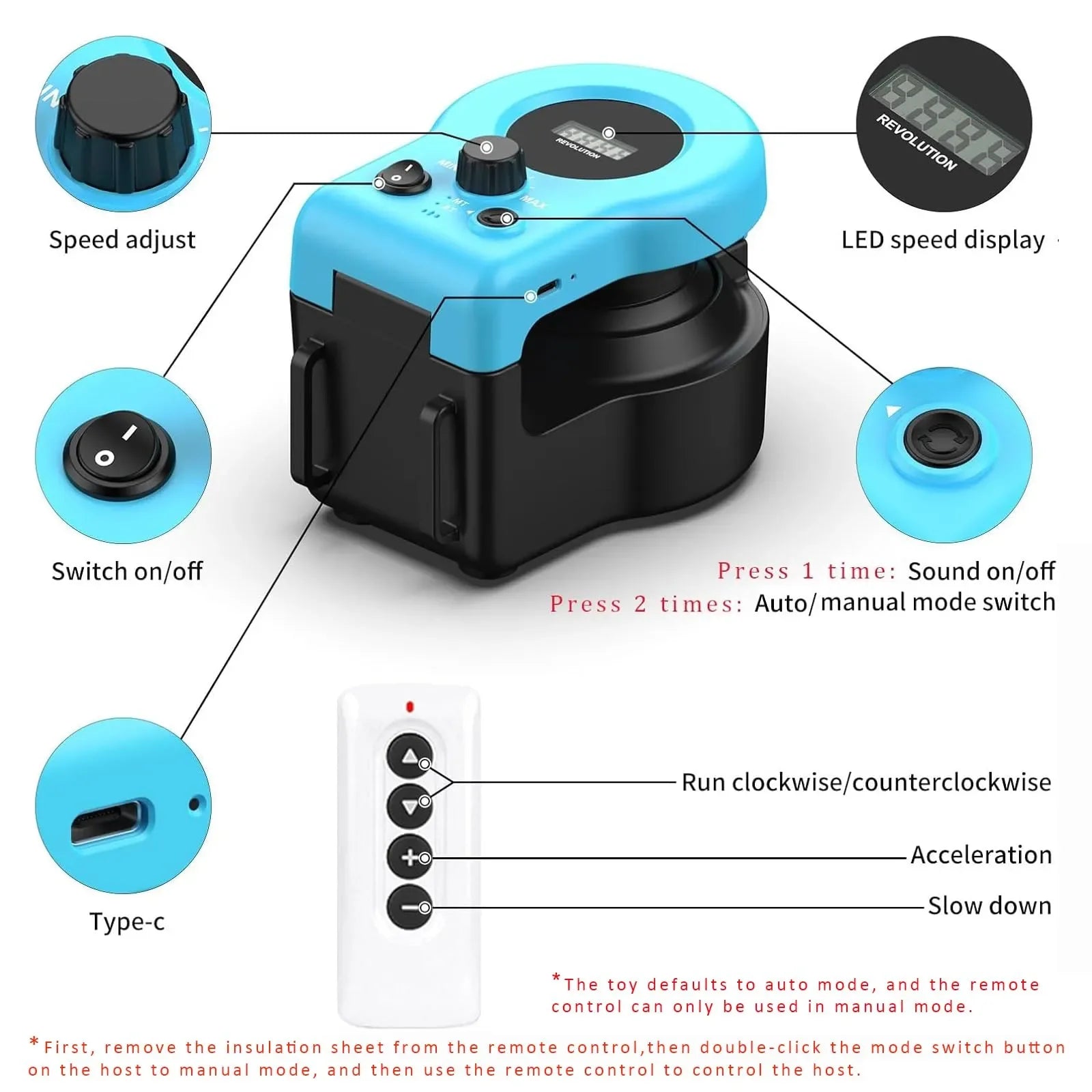 Mroace Interactive Auto/Manual Cat Treadmill Toy - MROACE