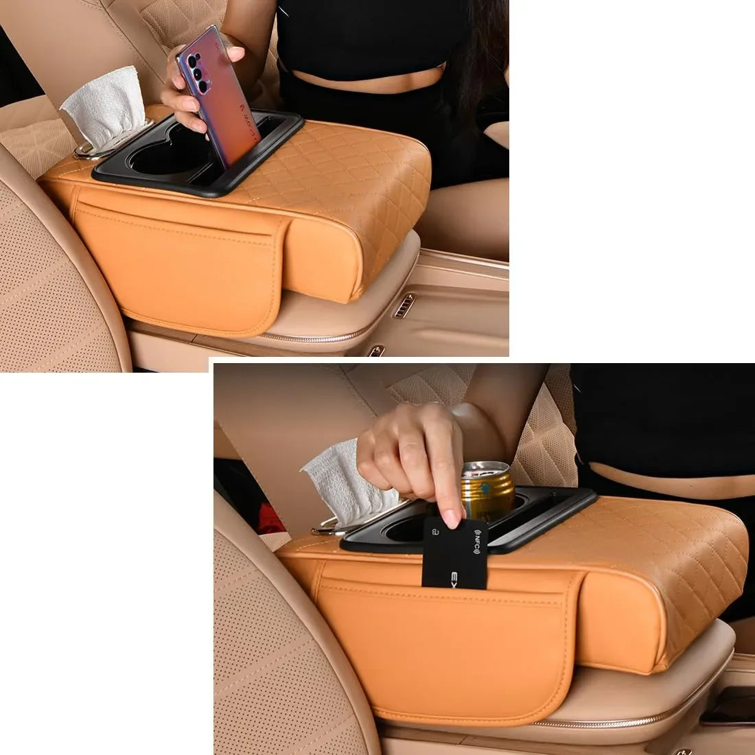 Mroace 5-in-1 Multi-Function Car Organizer Armrest Cushion - MROACE
