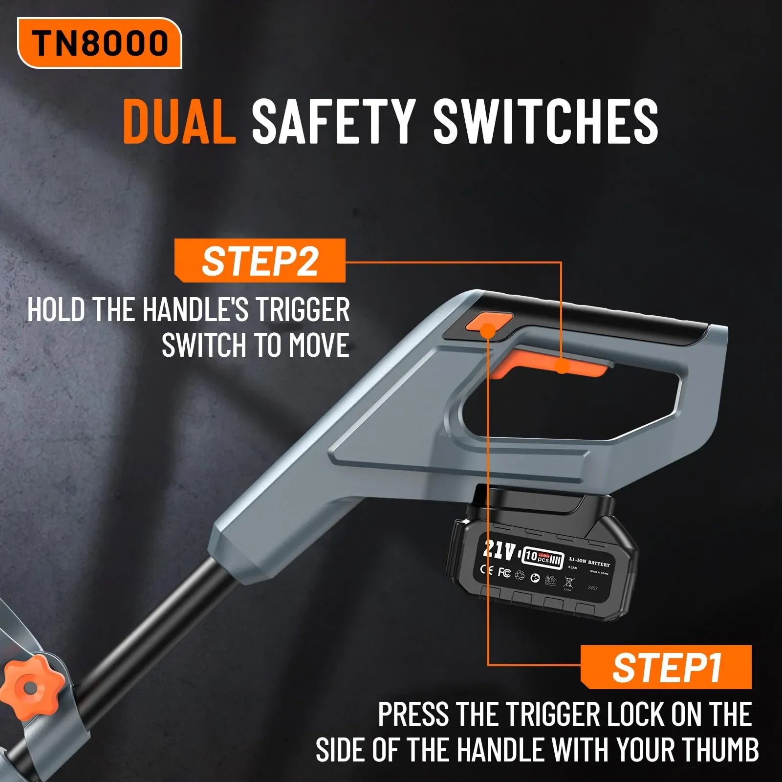 Mroace Cordless 8000mAh Electric Snow Shovel - MROACE