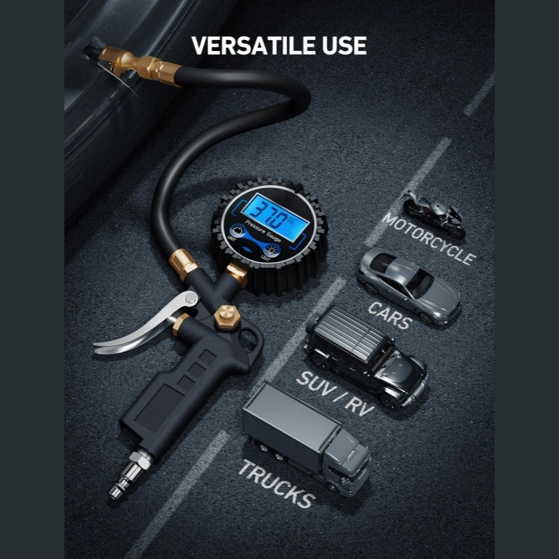 Mroace Heavy-Duty Tire Pressure Gauge with Quick Connect Coupler