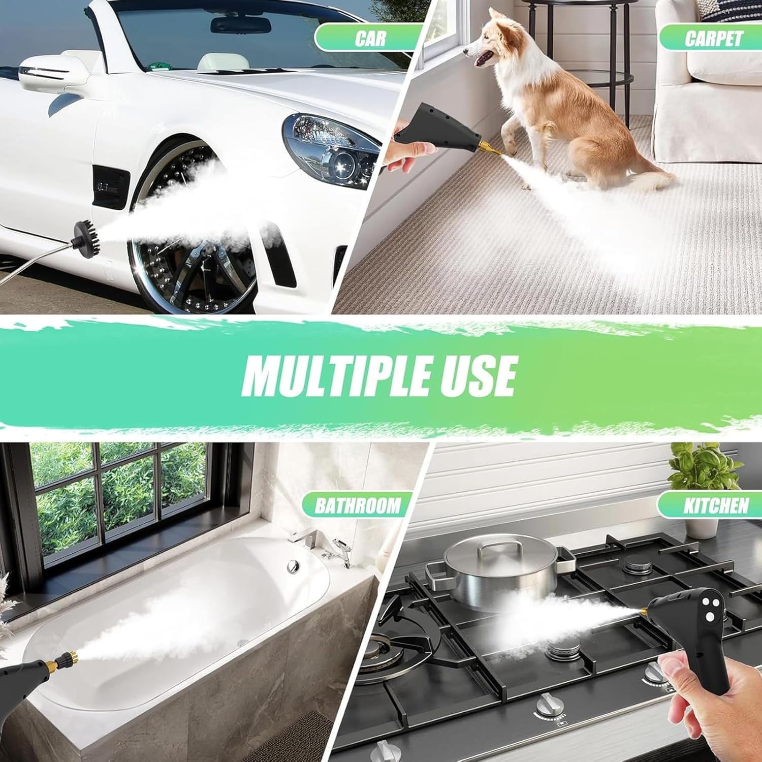 Mroace High Capacity Adjustable Handheld Steam Cleaner