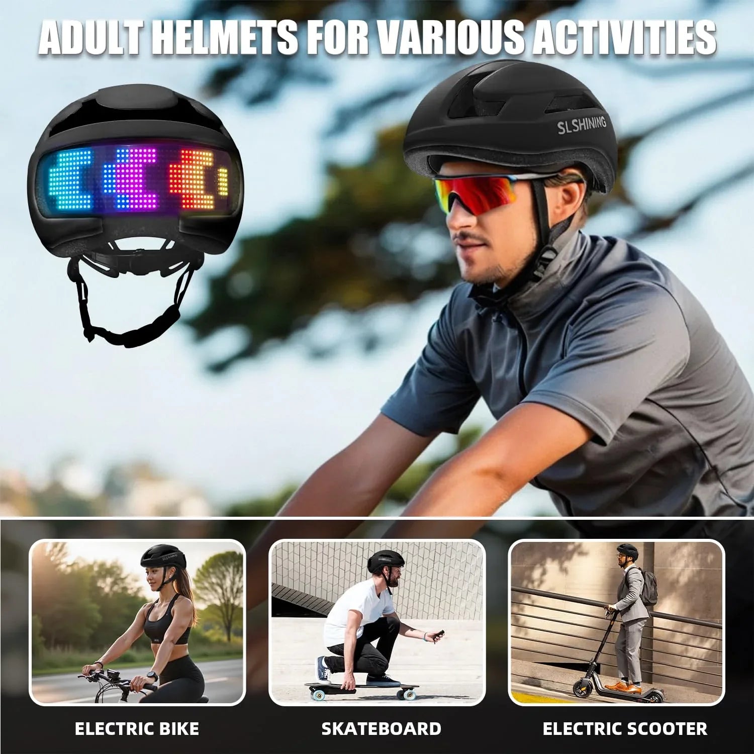 Mroace Smart Bike Helmet with Light - MROACE