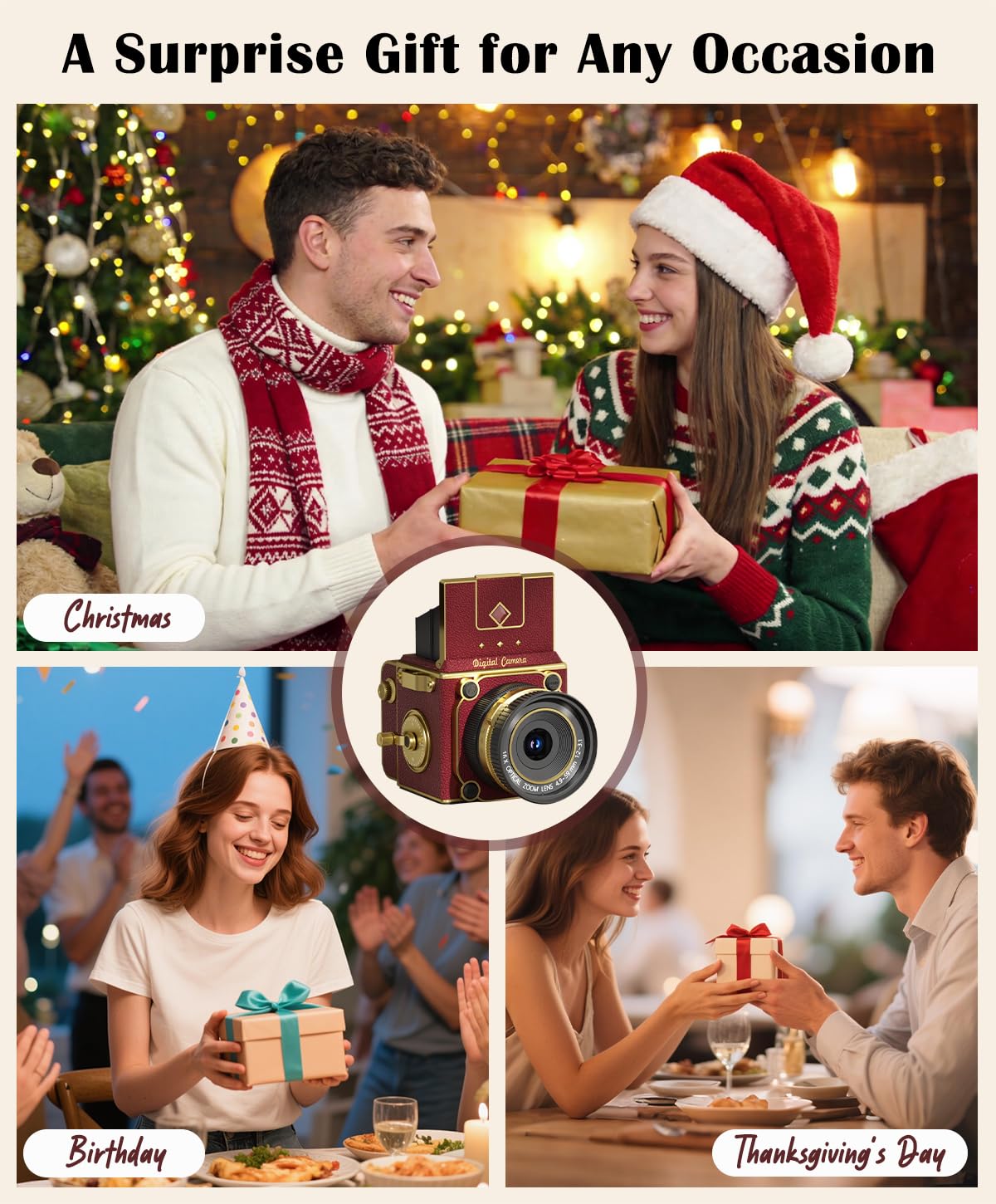 Mroace Vintage Digital Camera with Autofocus