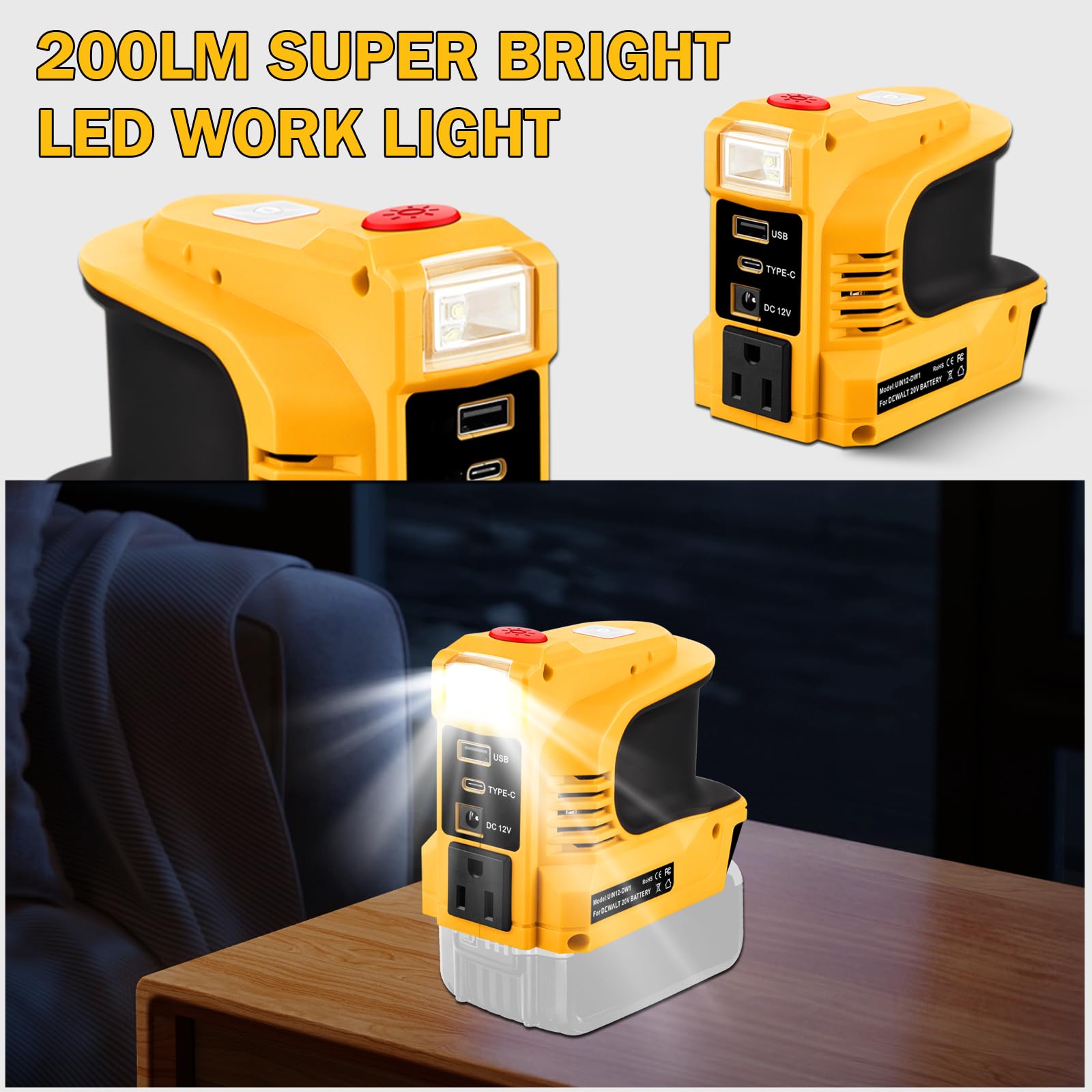 Mroace Portable Power Inverter Adapter