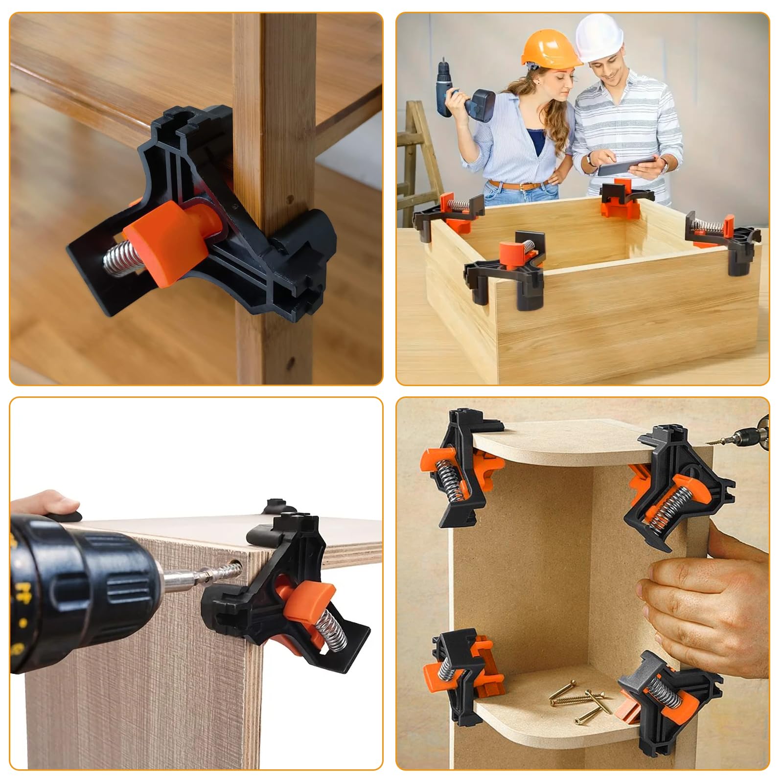 Mroace 90°Adjustable Spring Loaded Wood Clamps