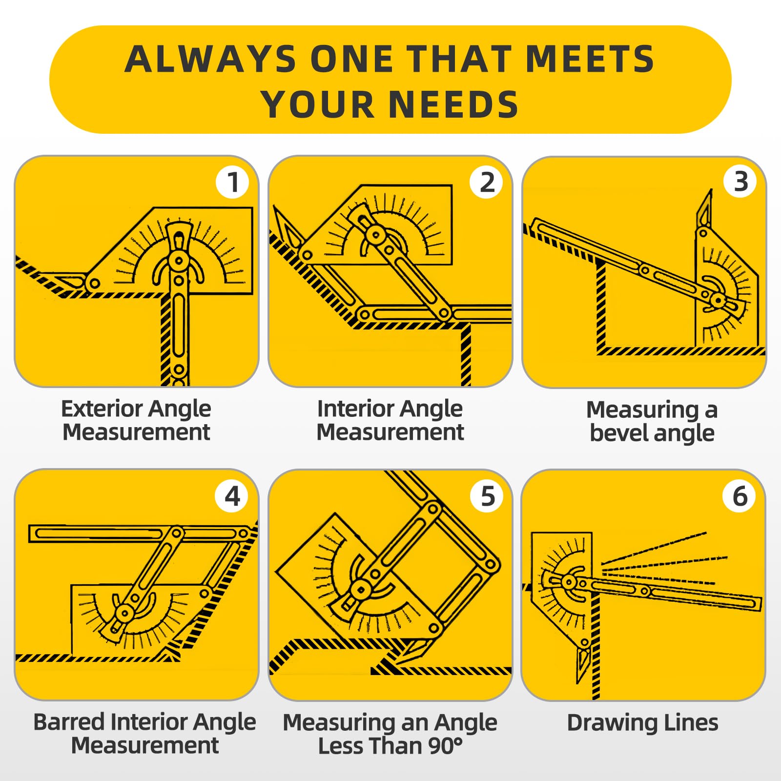 Mroace Adjustable Angle Finder Set