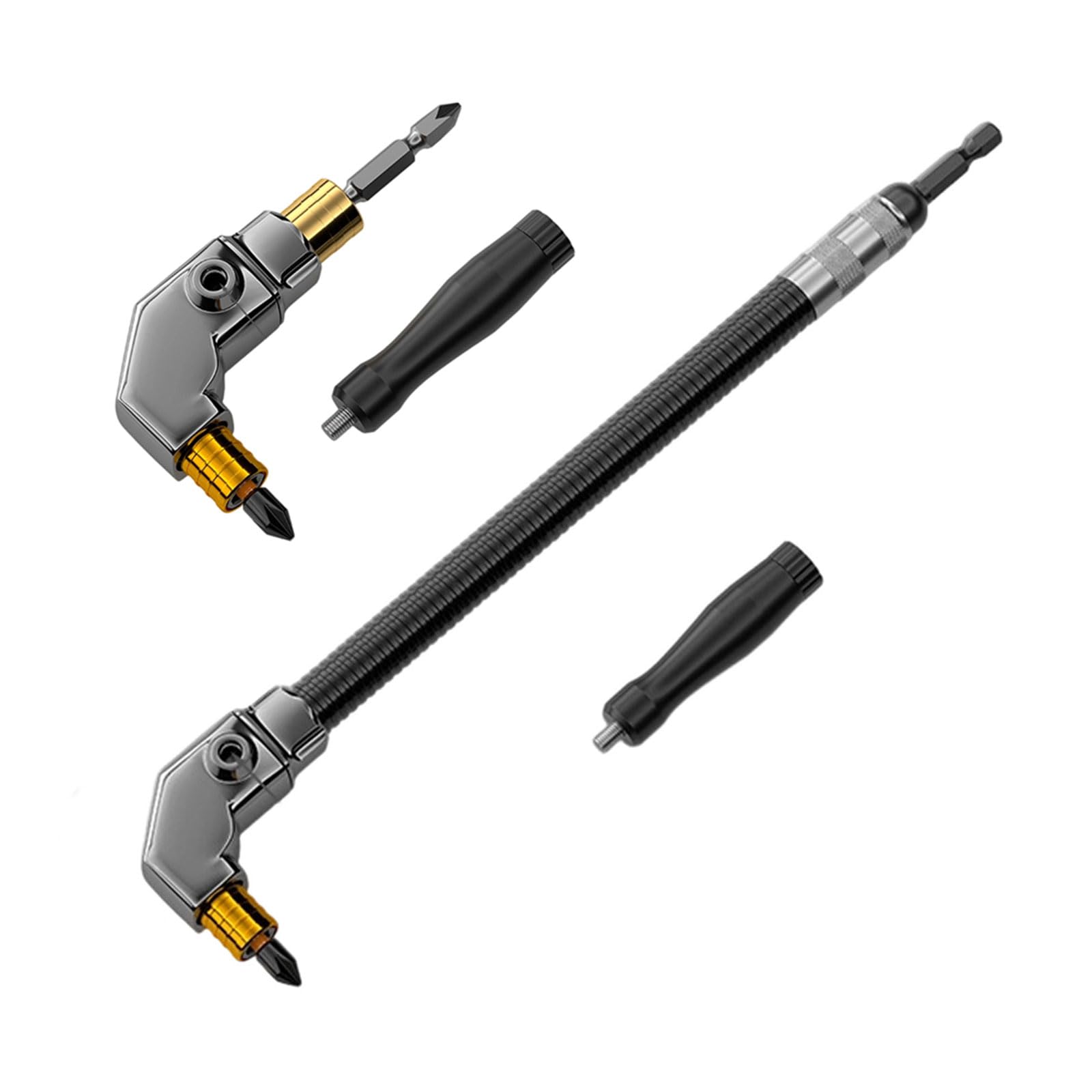 Mroace Durable Alloy Steel Right Angle Drill Adapter