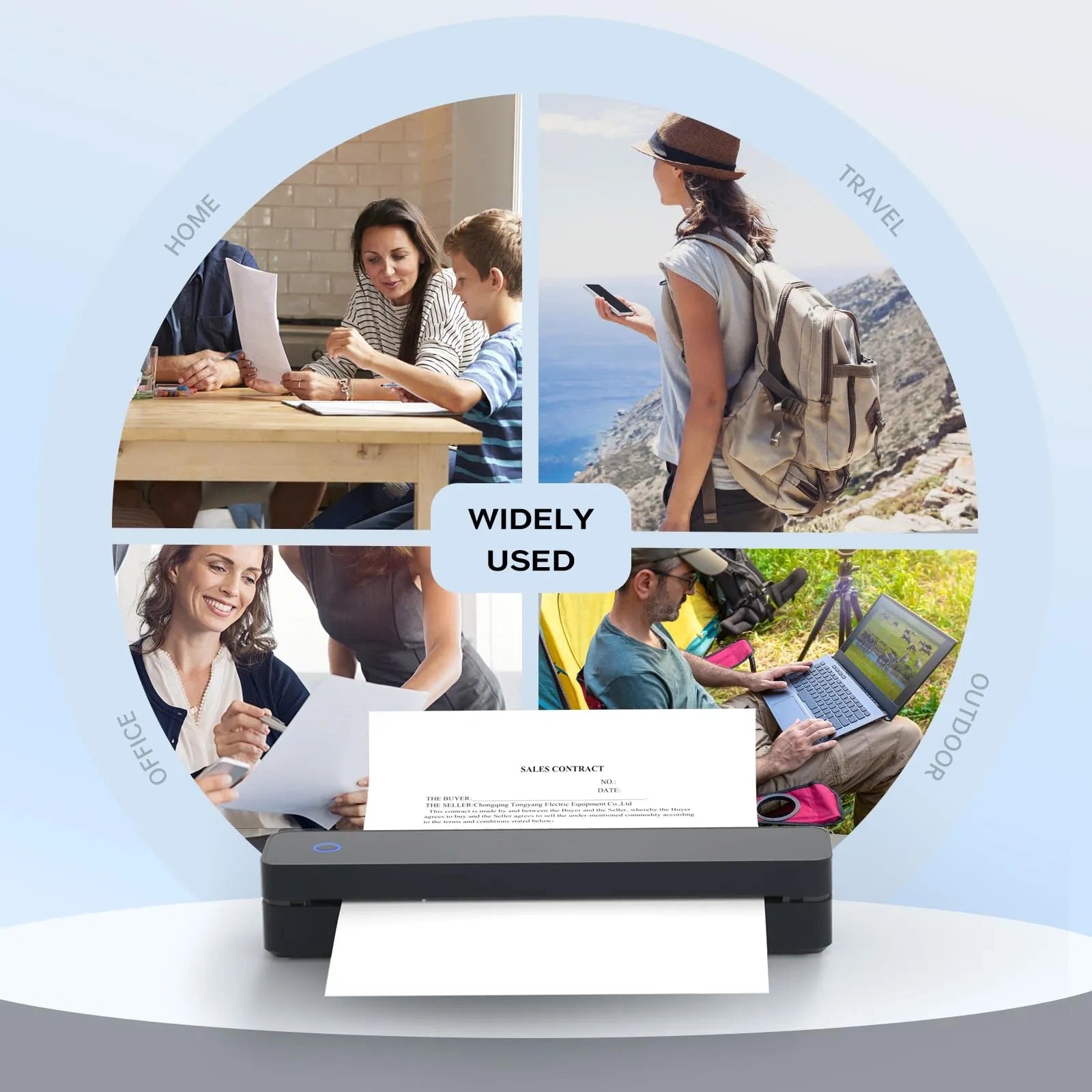 Mroace Wireless Inkless Thermal Portable Printer