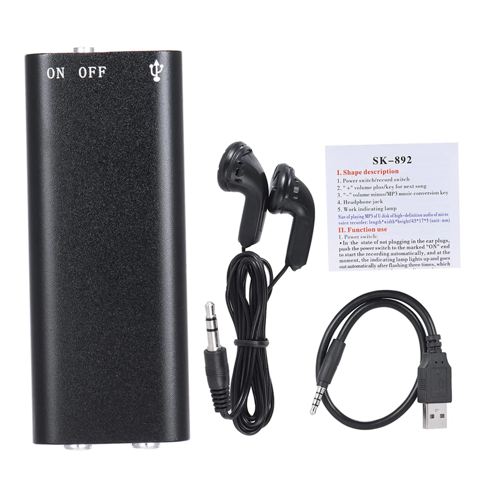 Mroace Portable Mini USB Digital Voice Recorder