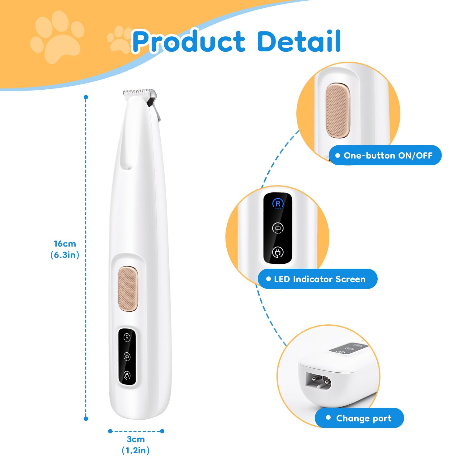 Mroace Pet Micro Precision Trimmer