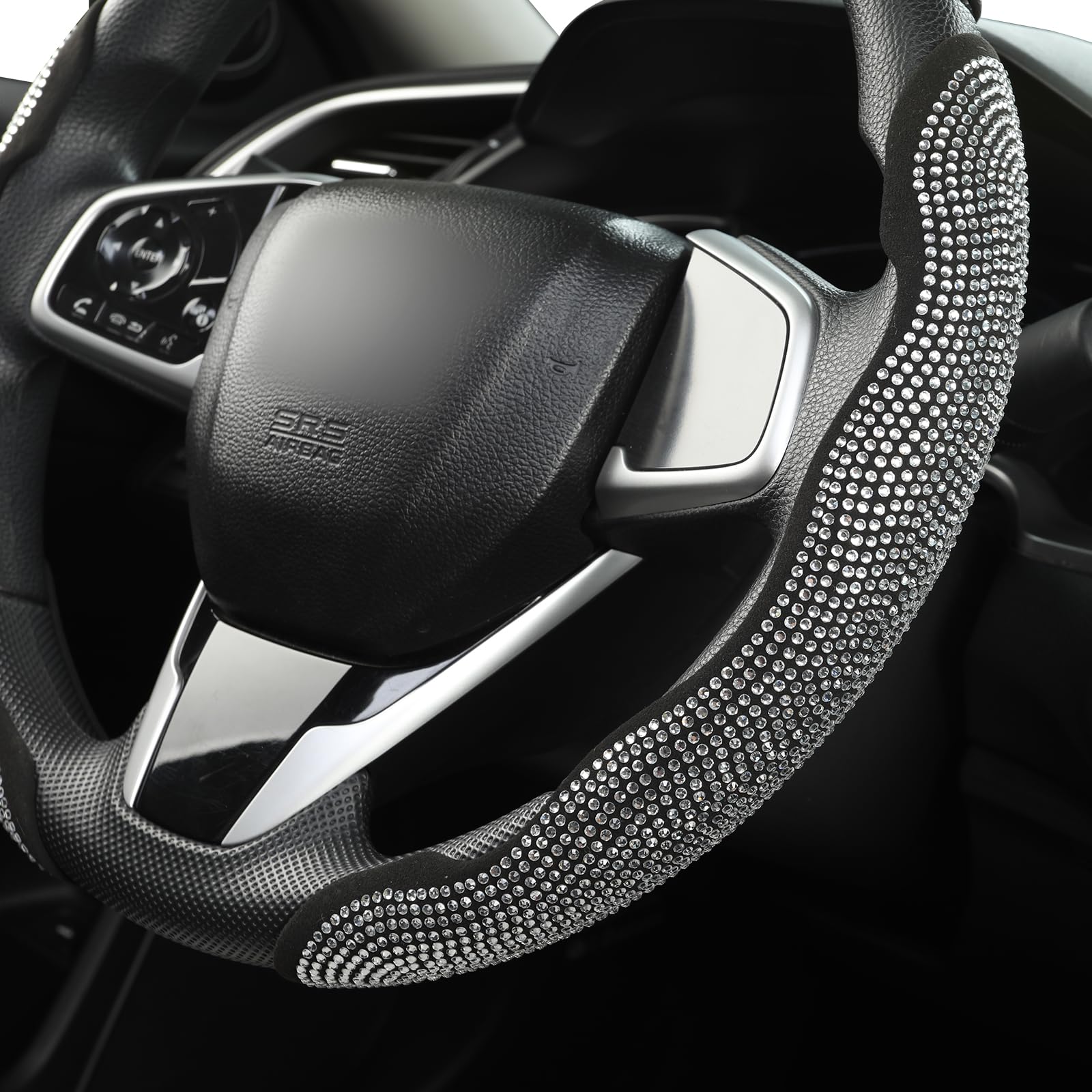 Mroace Diamond Bling Car Steering Wheel Cover
