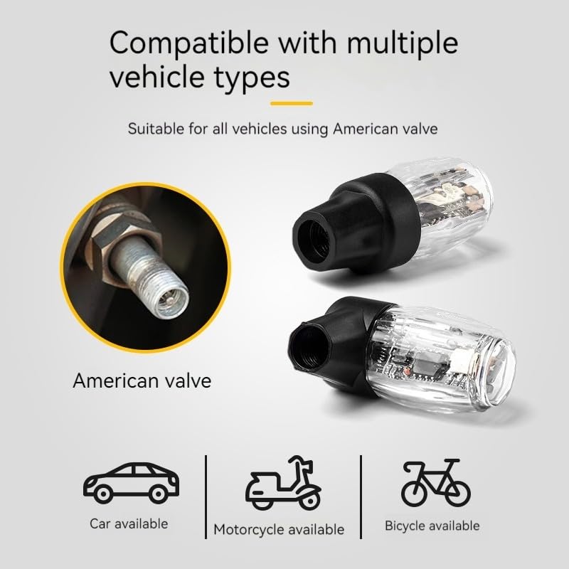 Mroace LED Tire Valve Lights kit