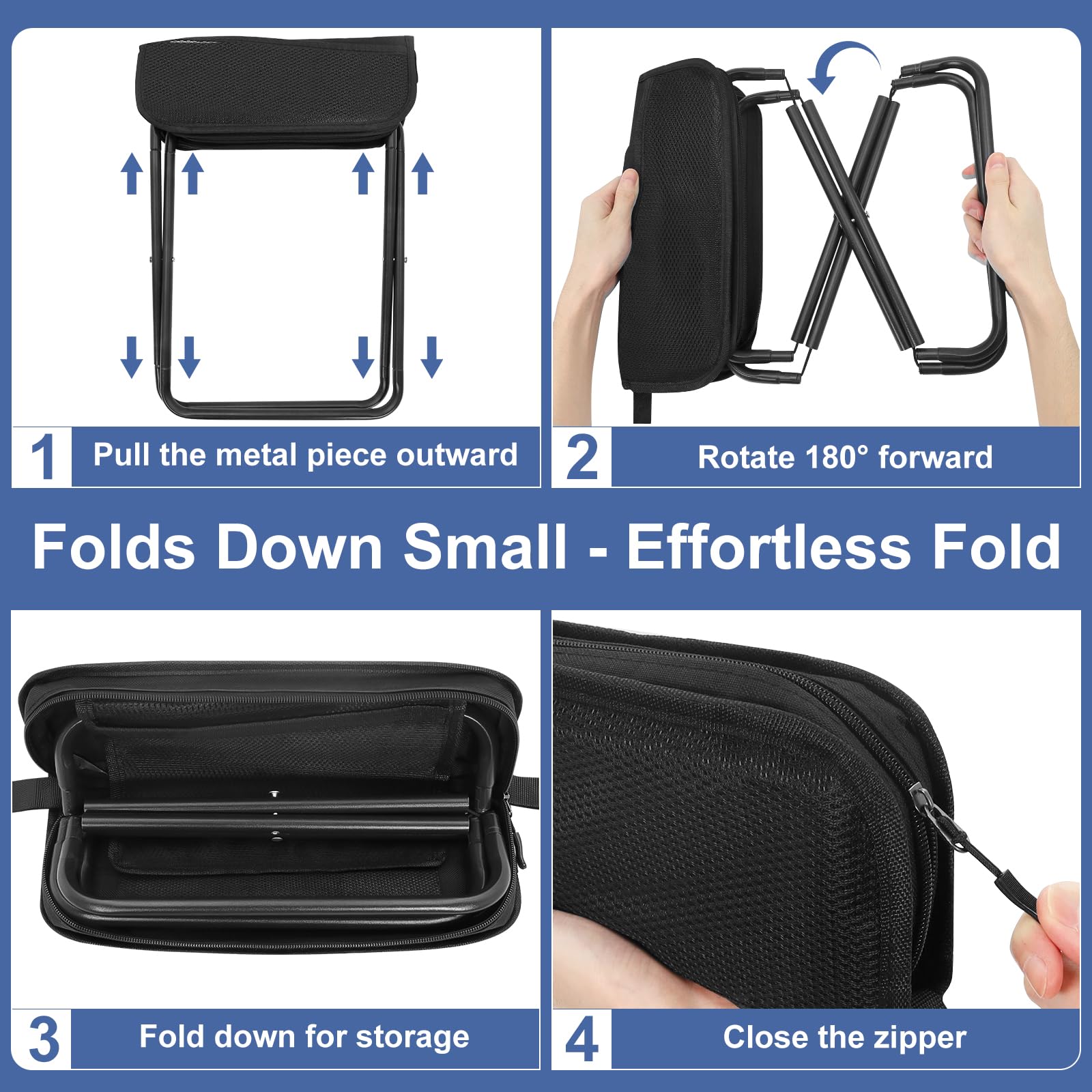 Mroace Portable Folding Camp Stool