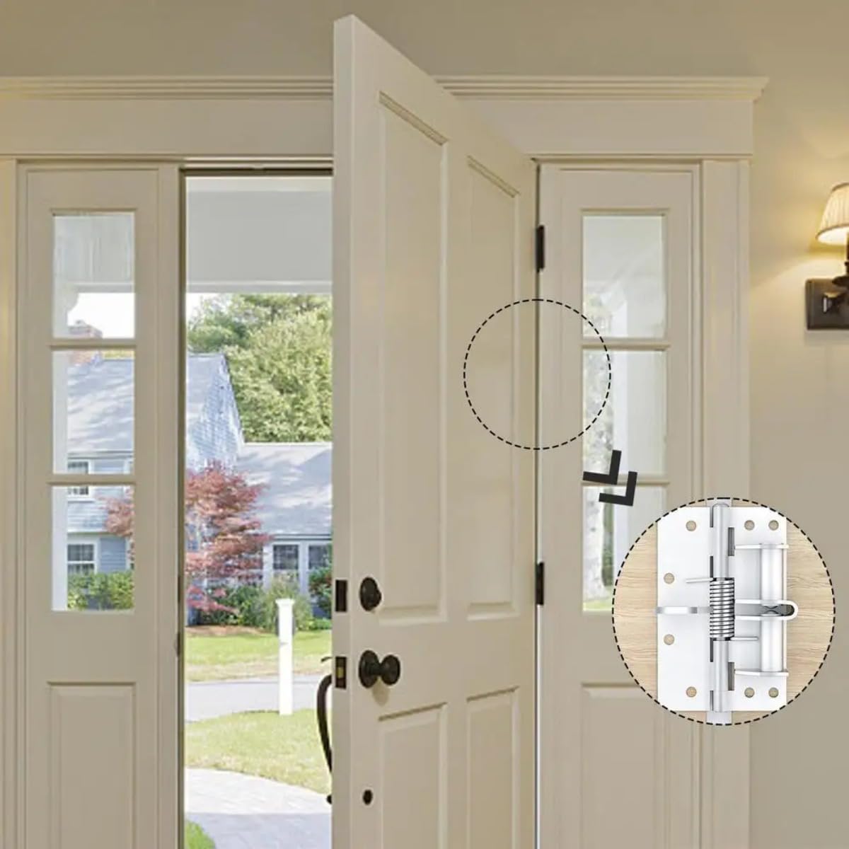 Mroace Automatic Self-Closing Door Hinges Kit