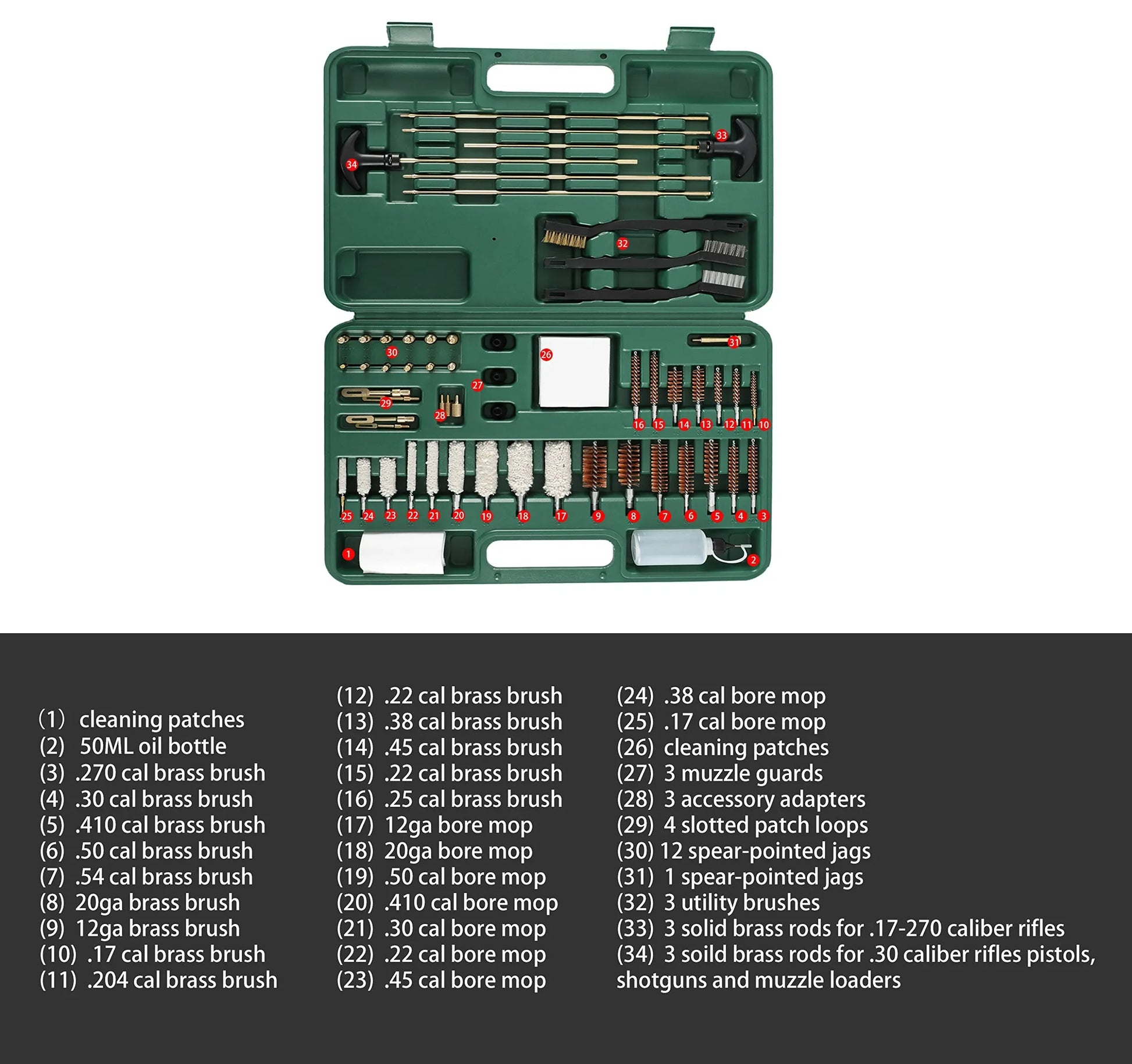 Mroace Universal Multi-Caliber Gun Cleaning Kit - MROACE