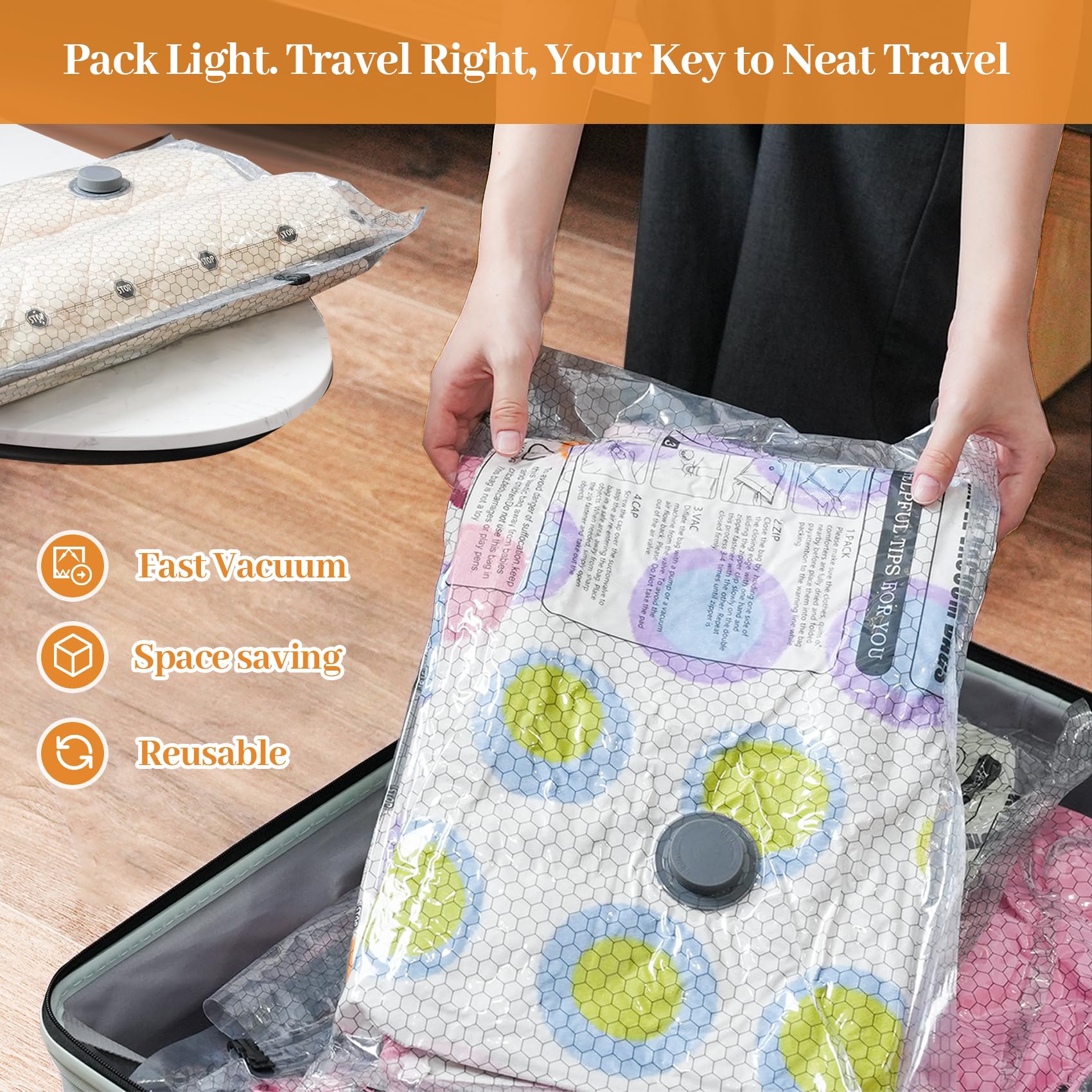 Mroace Travel Vacuum Bag Kit