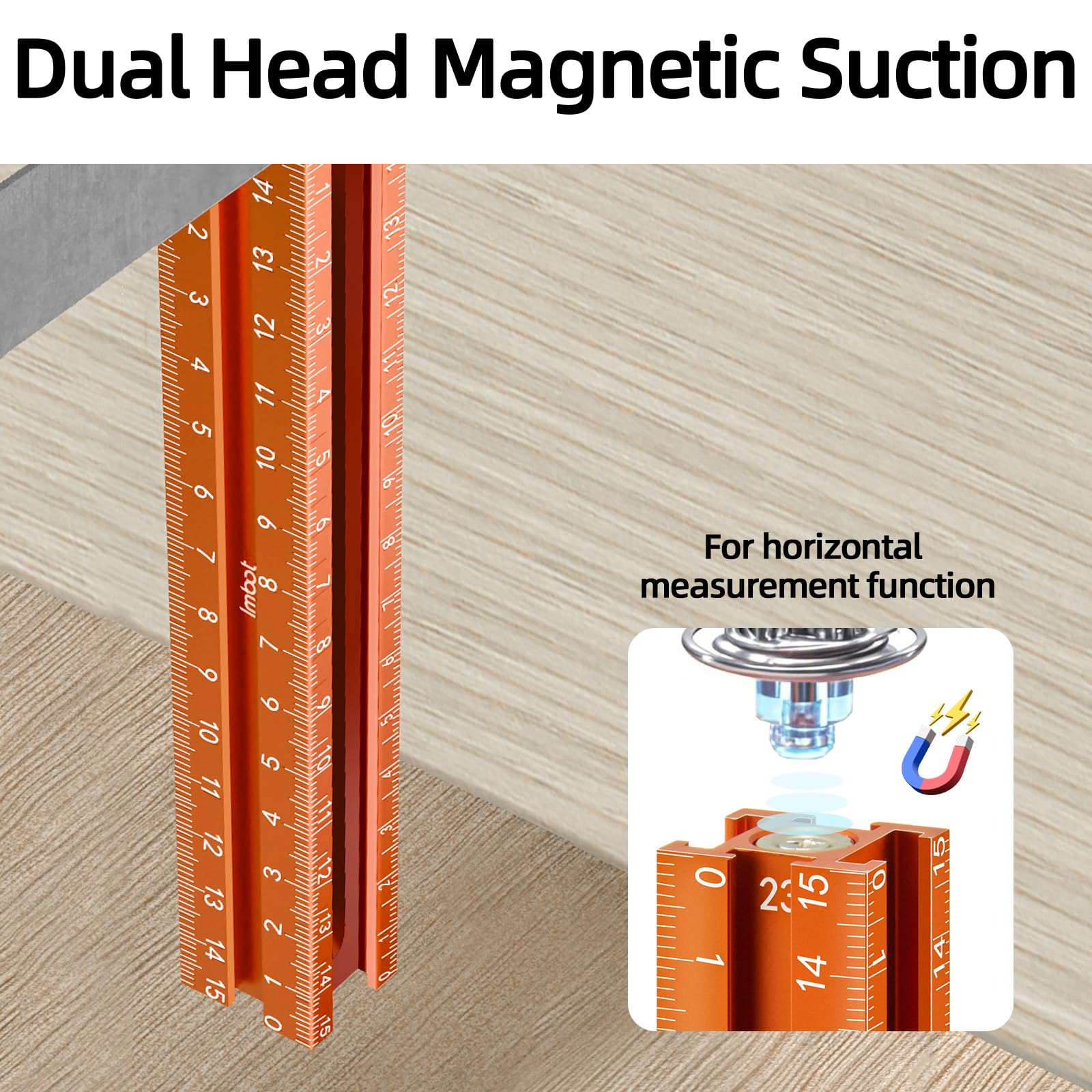 Mroace Magnetic Laser Scale Marking Ruler