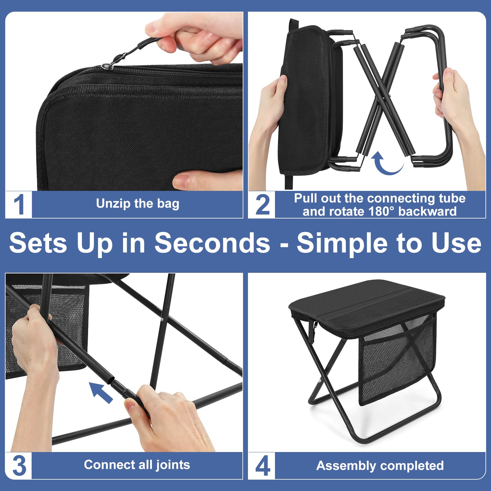 Mroace Portable Folding Camp Stool