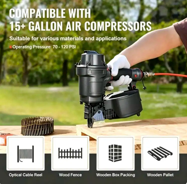 Mroace Quick Release Pneumatic Coil Nailer