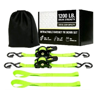 Mroace Heavy Duty Retractable Ratchet Straps