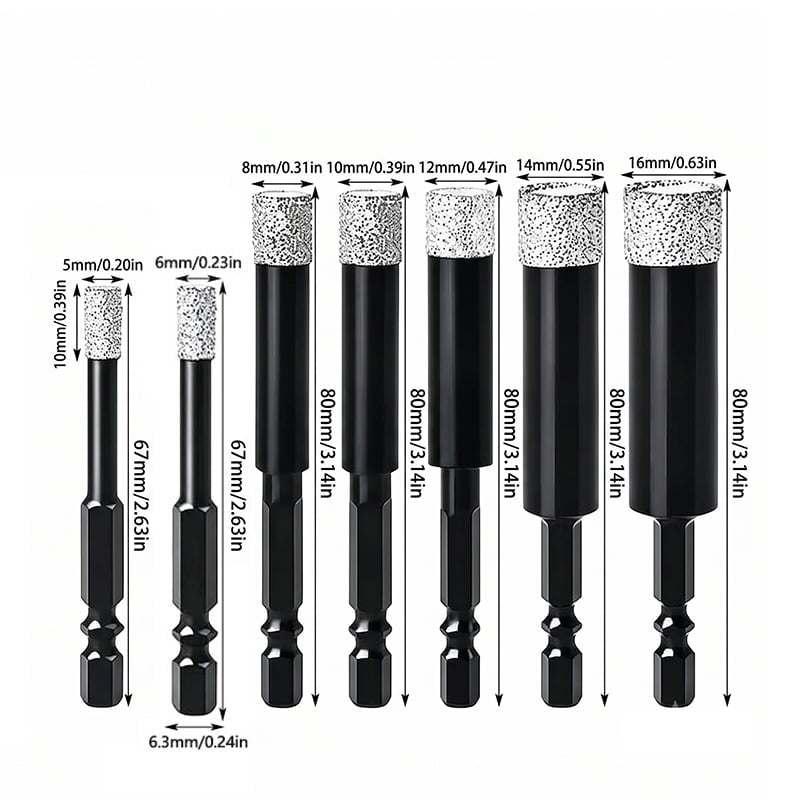 Mroace Brazed Diamond Precision Drill Bit Set