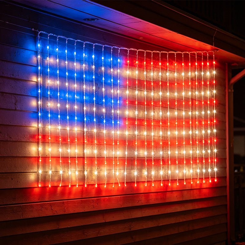 ❤️LIMITED-TIME 50% OFF!✨Patriotic Flag Net Lights – USB, Waterproof, 50,000-Hour✨