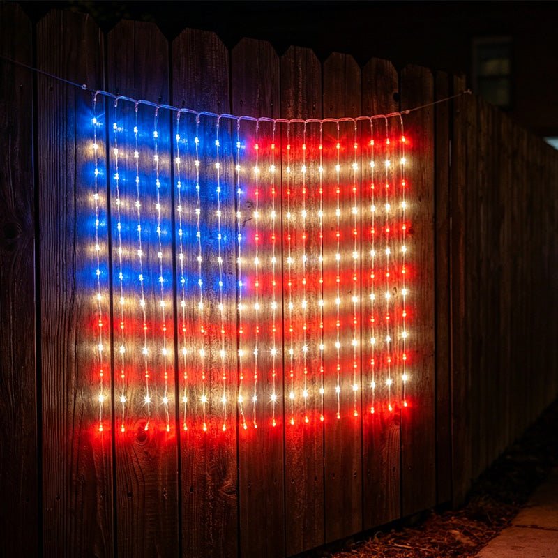 ❤️LIMITED-TIME 50% OFF!✨Patriotic Flag Net Lights – USB, Waterproof, 50,000-Hour✨