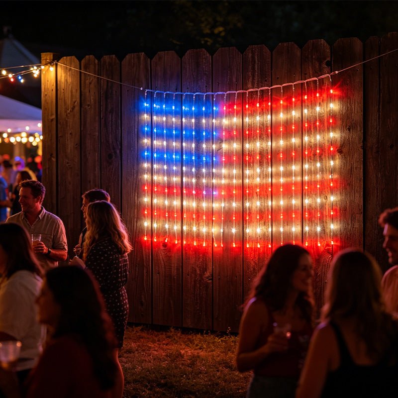 ❤️LIMITED-TIME 50% OFF!✨Patriotic Flag Net Lights – USB, Waterproof, 50,000-Hour✨